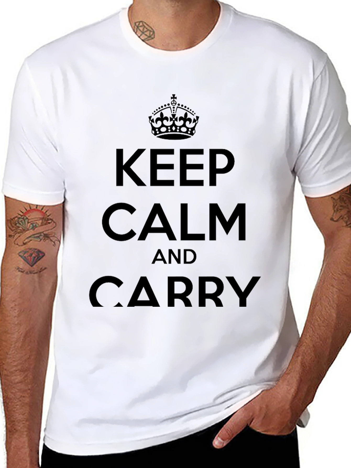 Keep Calm and Carry On Graphic T-Shirt