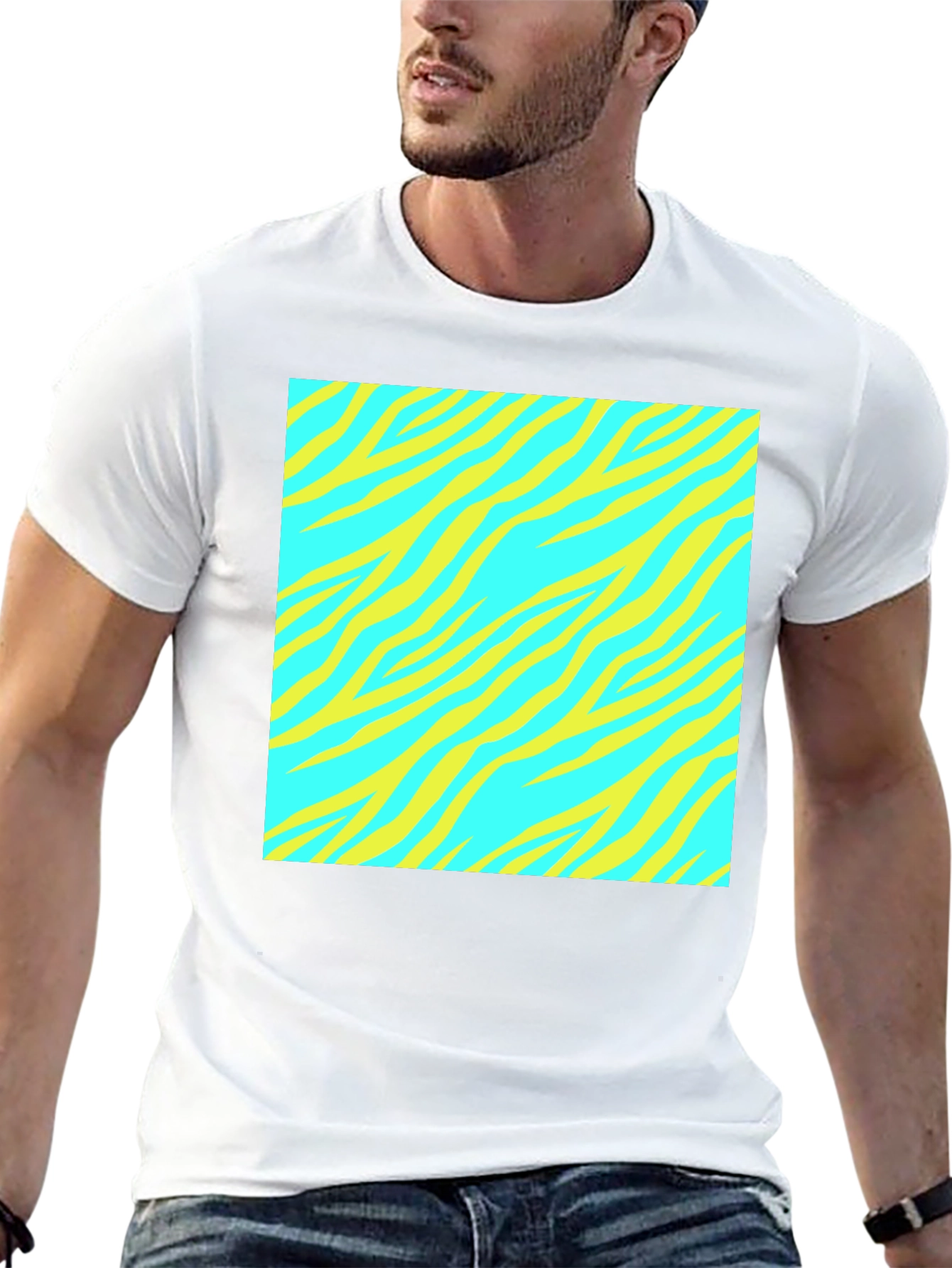 Vibrant Zebra Striped Tee - Stand Out Style!