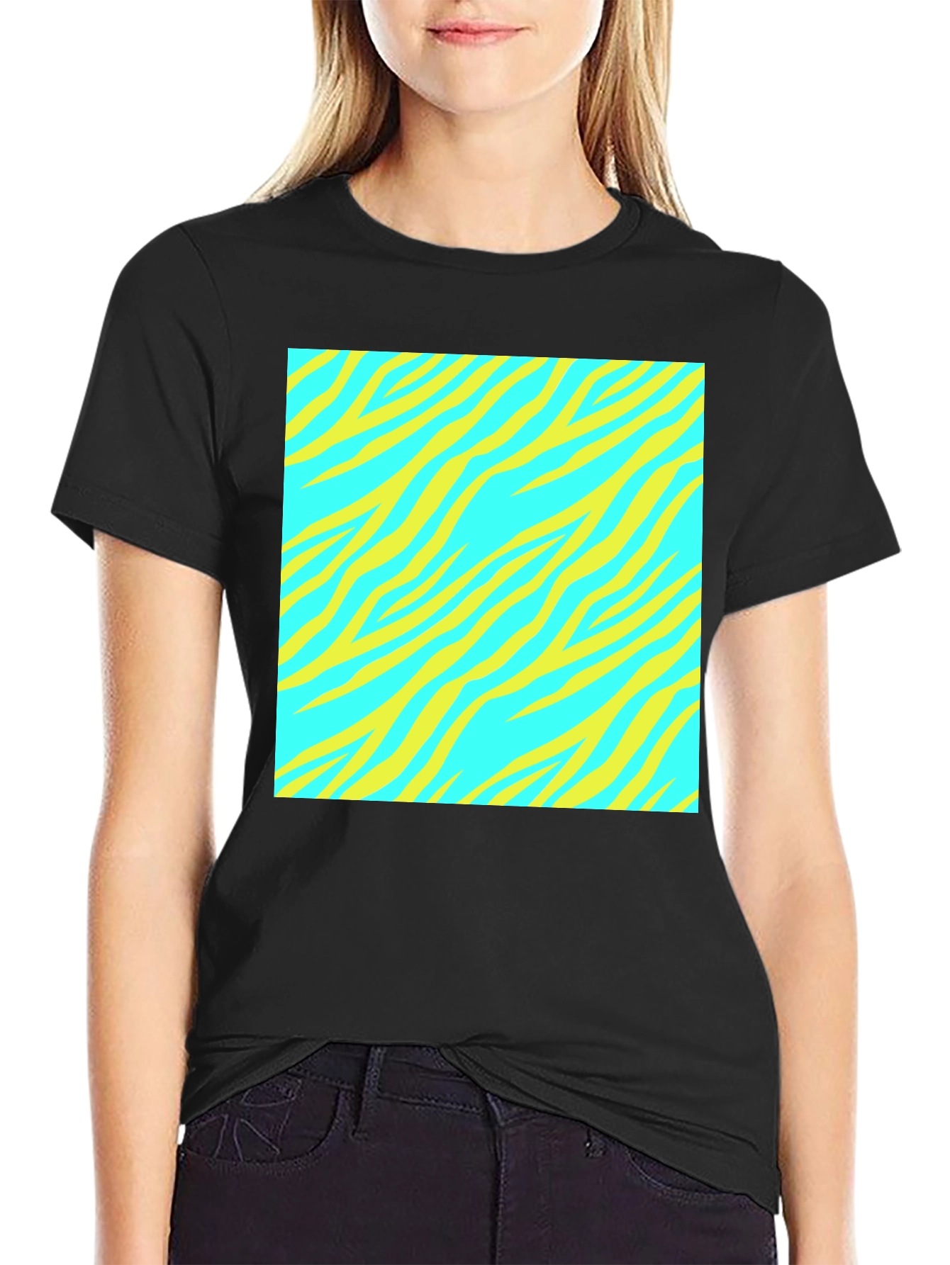 Vibrant Zebra Striped Tee - Stand Out Style!