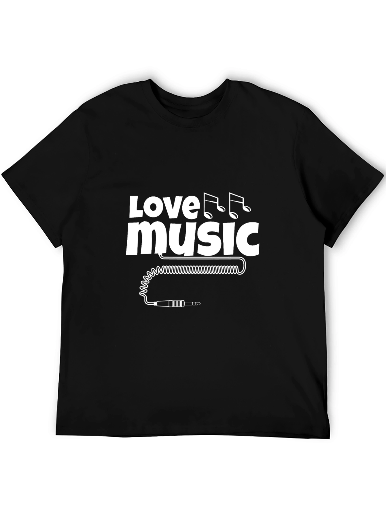 Love Music Black Graphic Tee