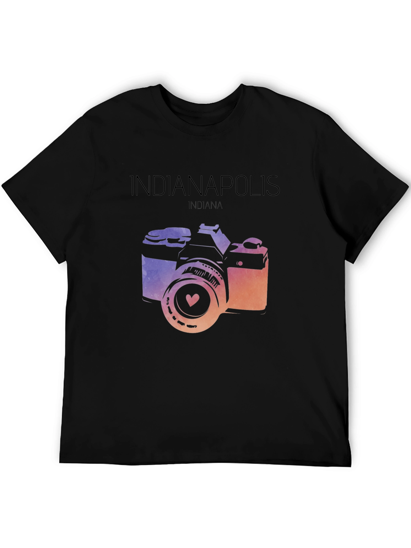 Indianapolis Indiana Camera Graphic T-Shirt