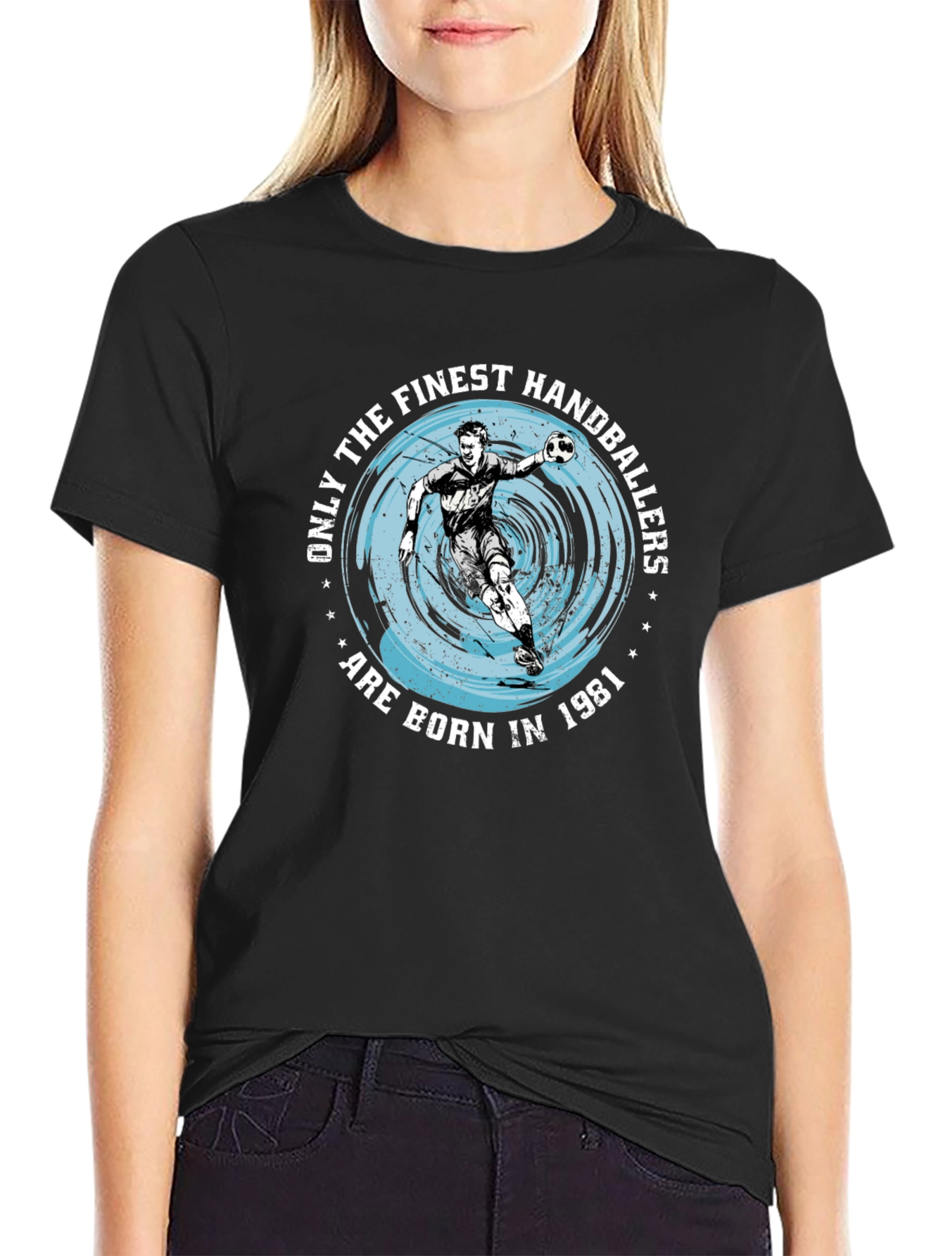 Finest Handballers Born in 1981 Black T-Shirt