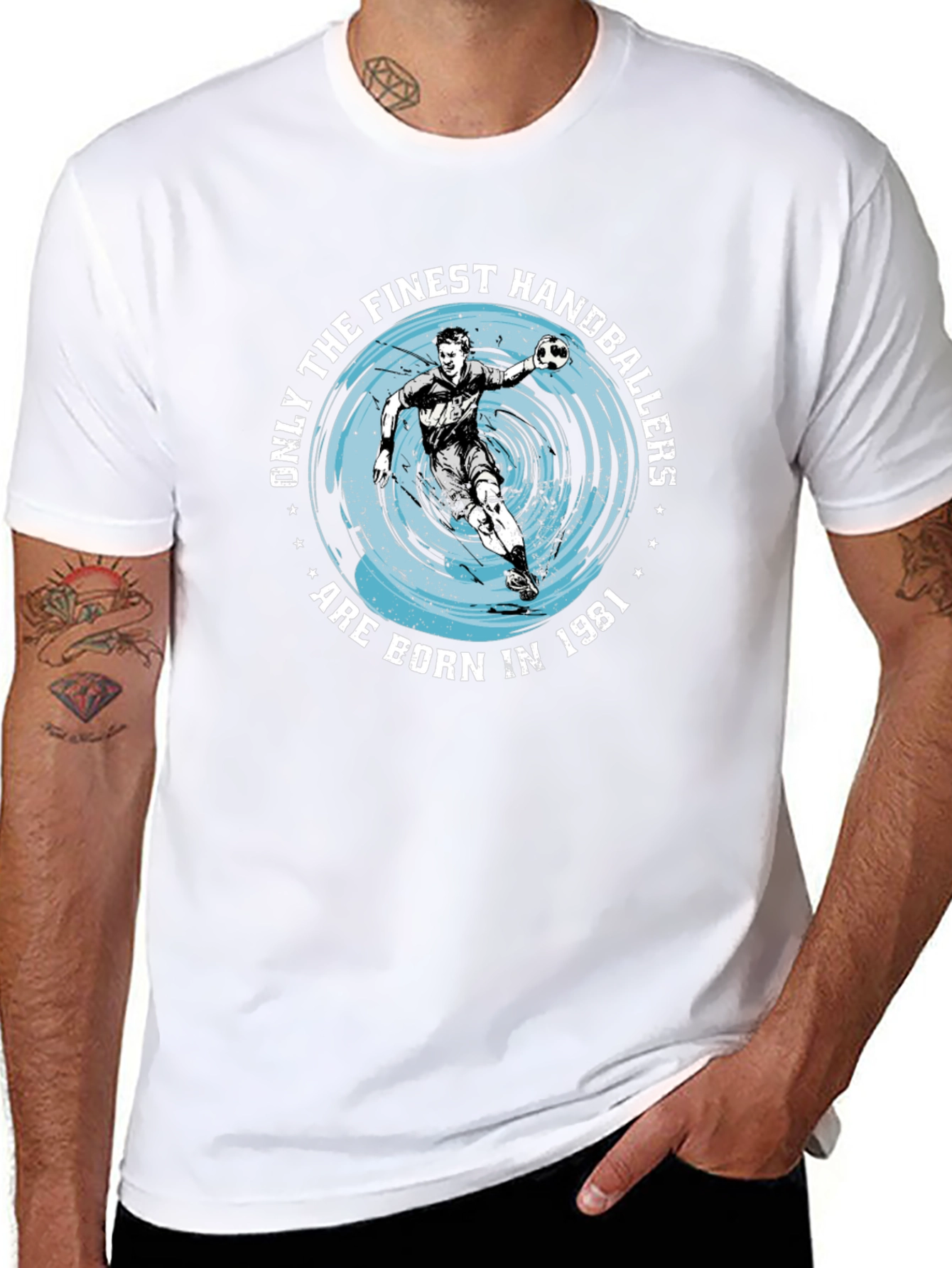 Finest Handballers Born in 1981 Black T-Shirt