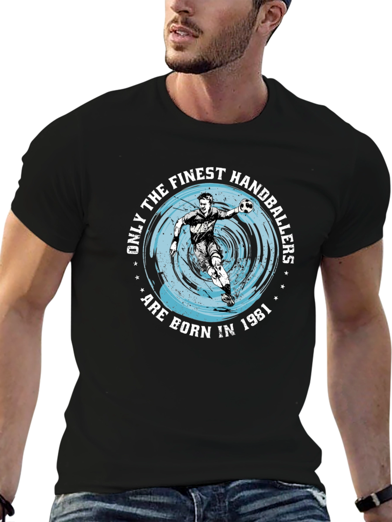 Finest Handballers Born in 1981 Black T-Shirt
