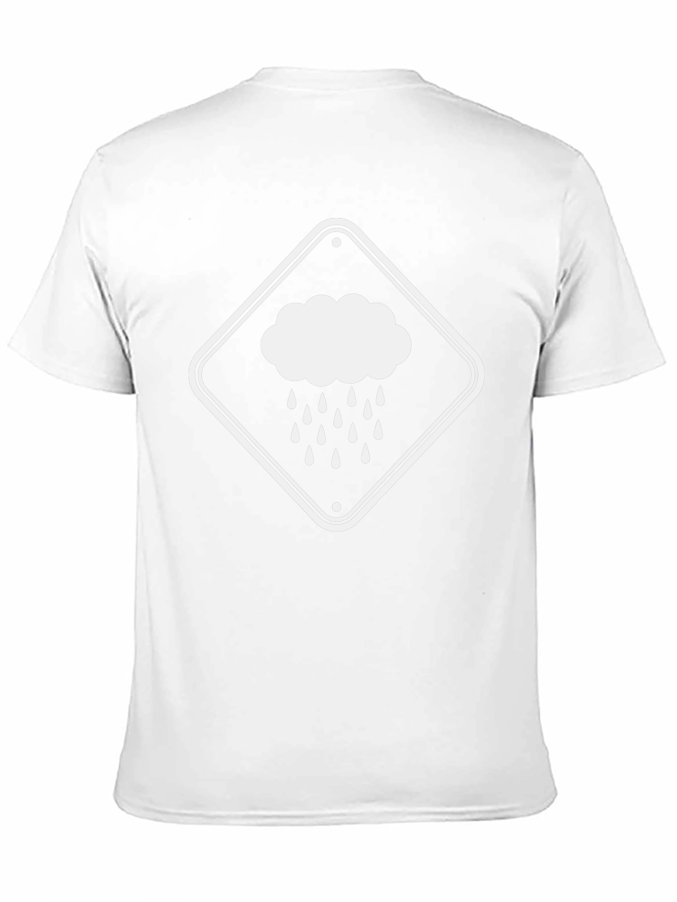 Rain Warning Graphic Tee - Black Cotton T-Shirt