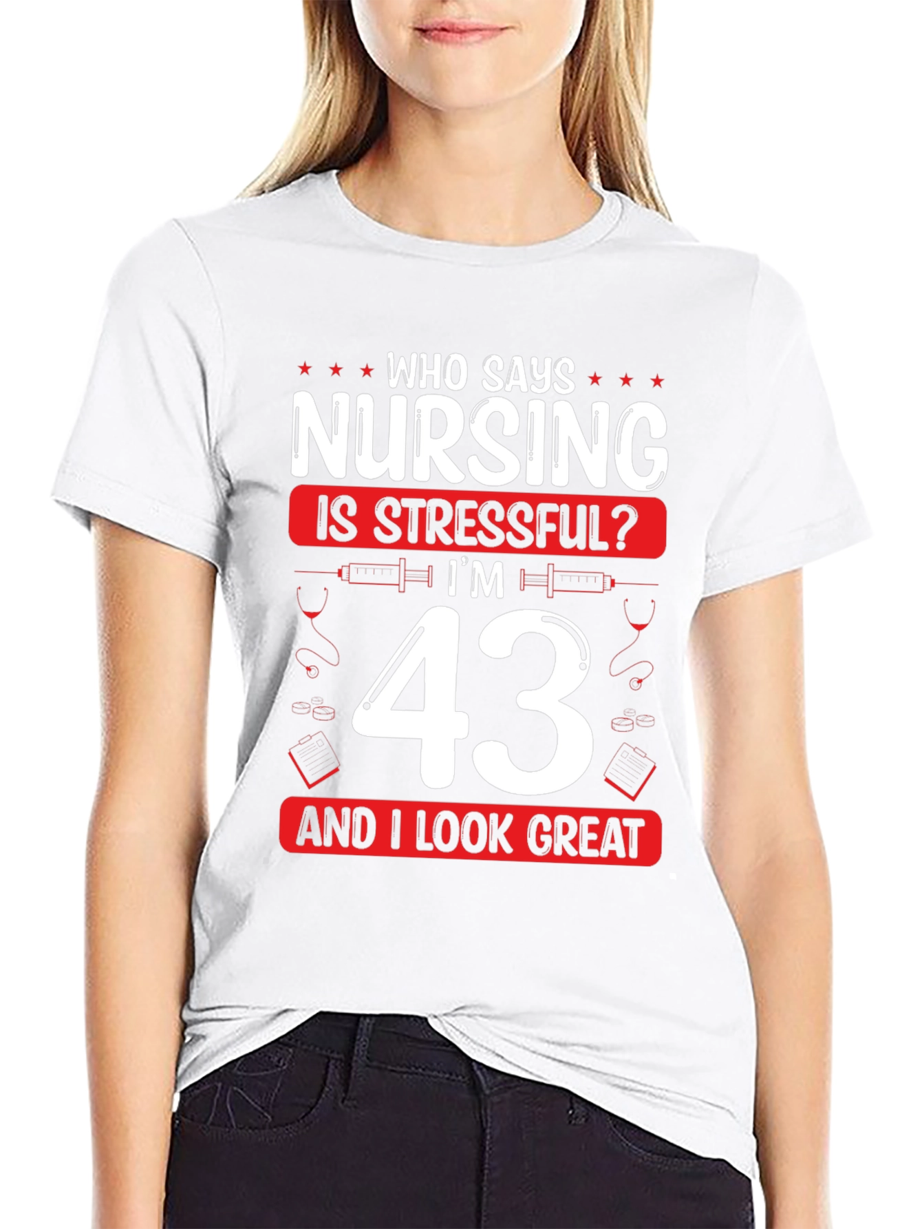 Funny Nursing 43rd Birthday T-Shirt