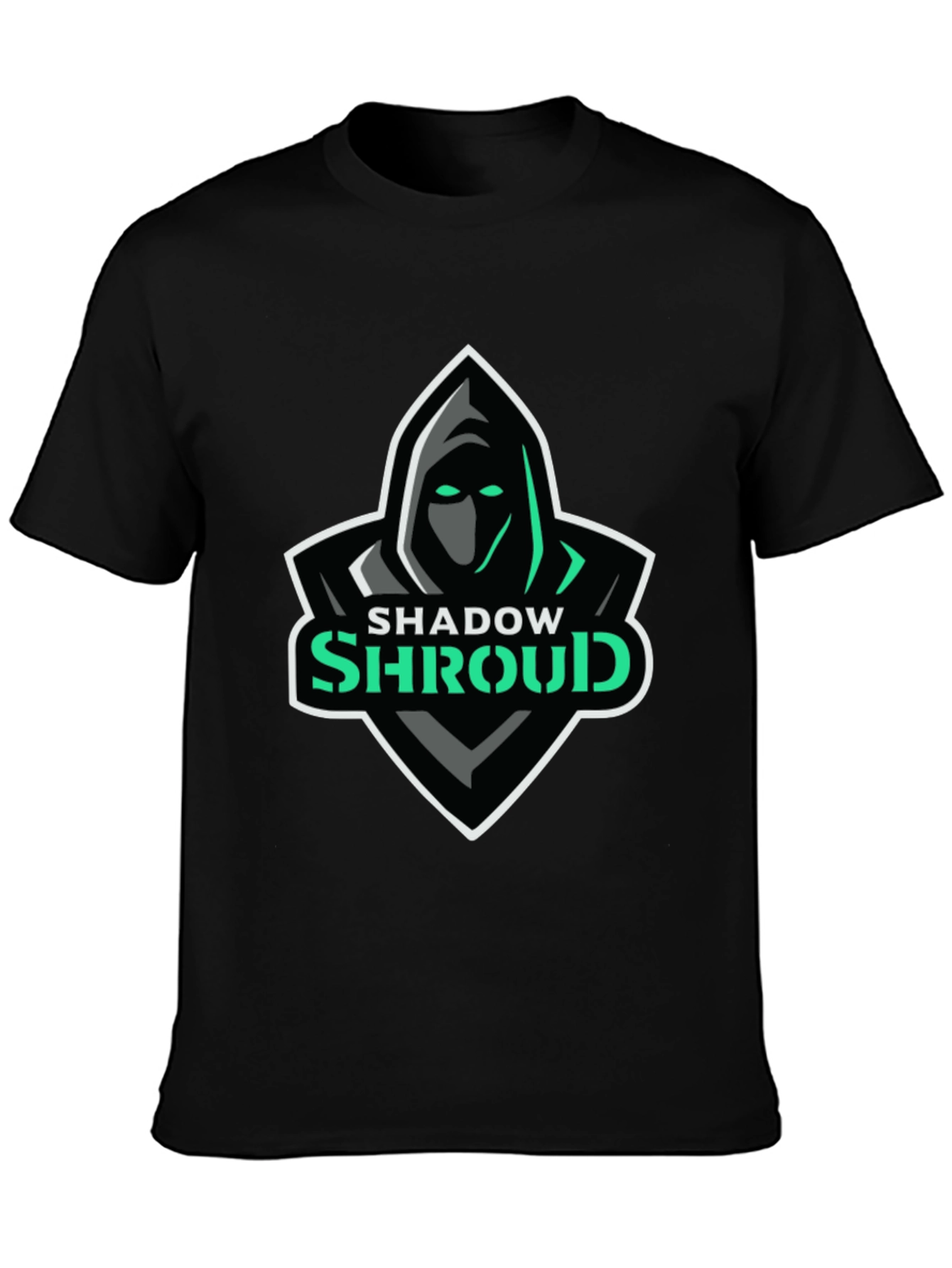 Shadow Shroud Graphic Tee - Black Cotton Blend