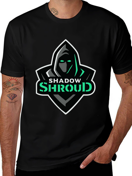 Shadow Shroud Graphic Tee - Black Cotton Blend