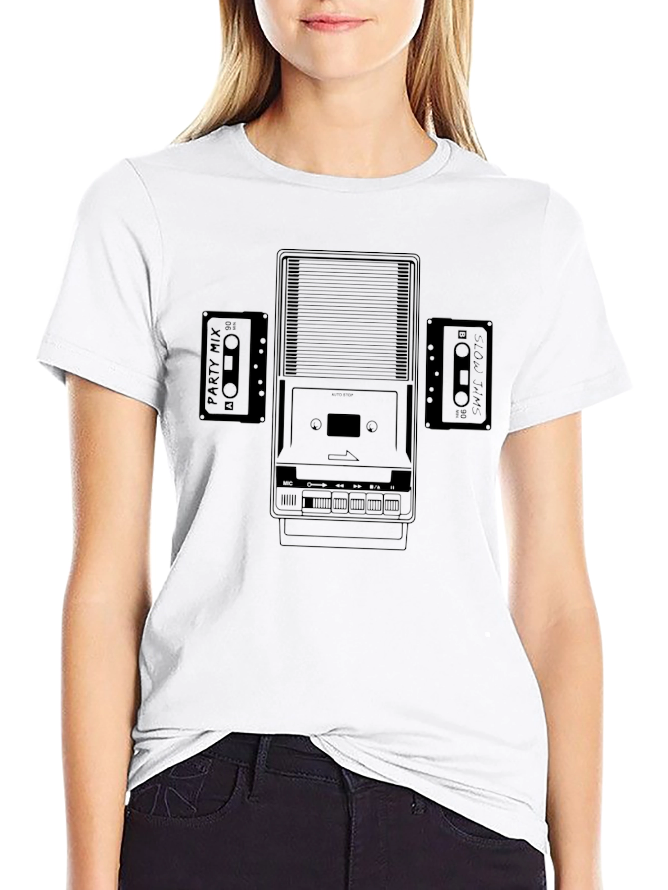 Retro Cassette Player Graphic Tee