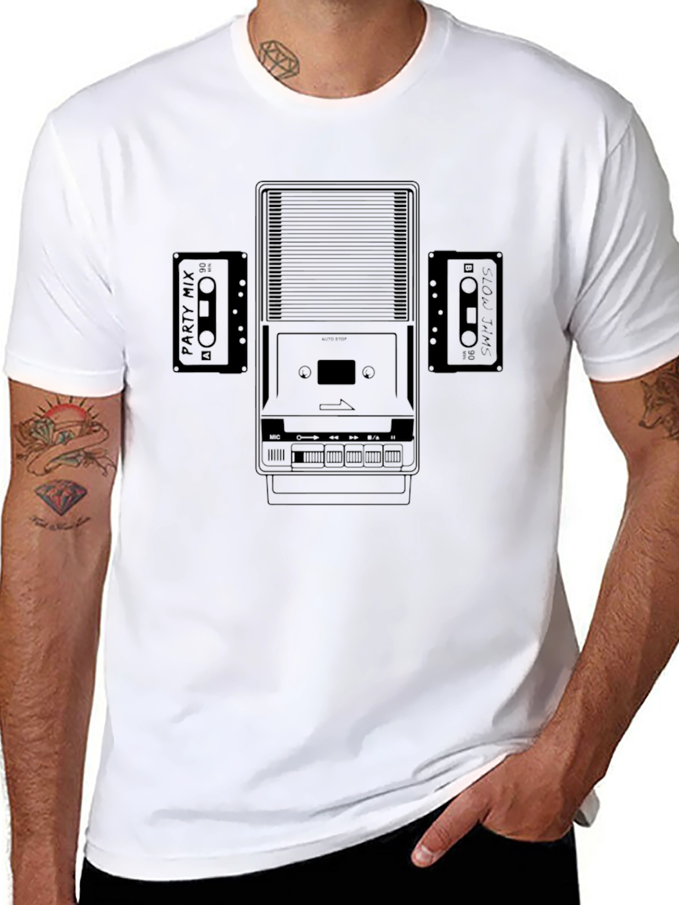 Retro Cassette Player Graphic Tee