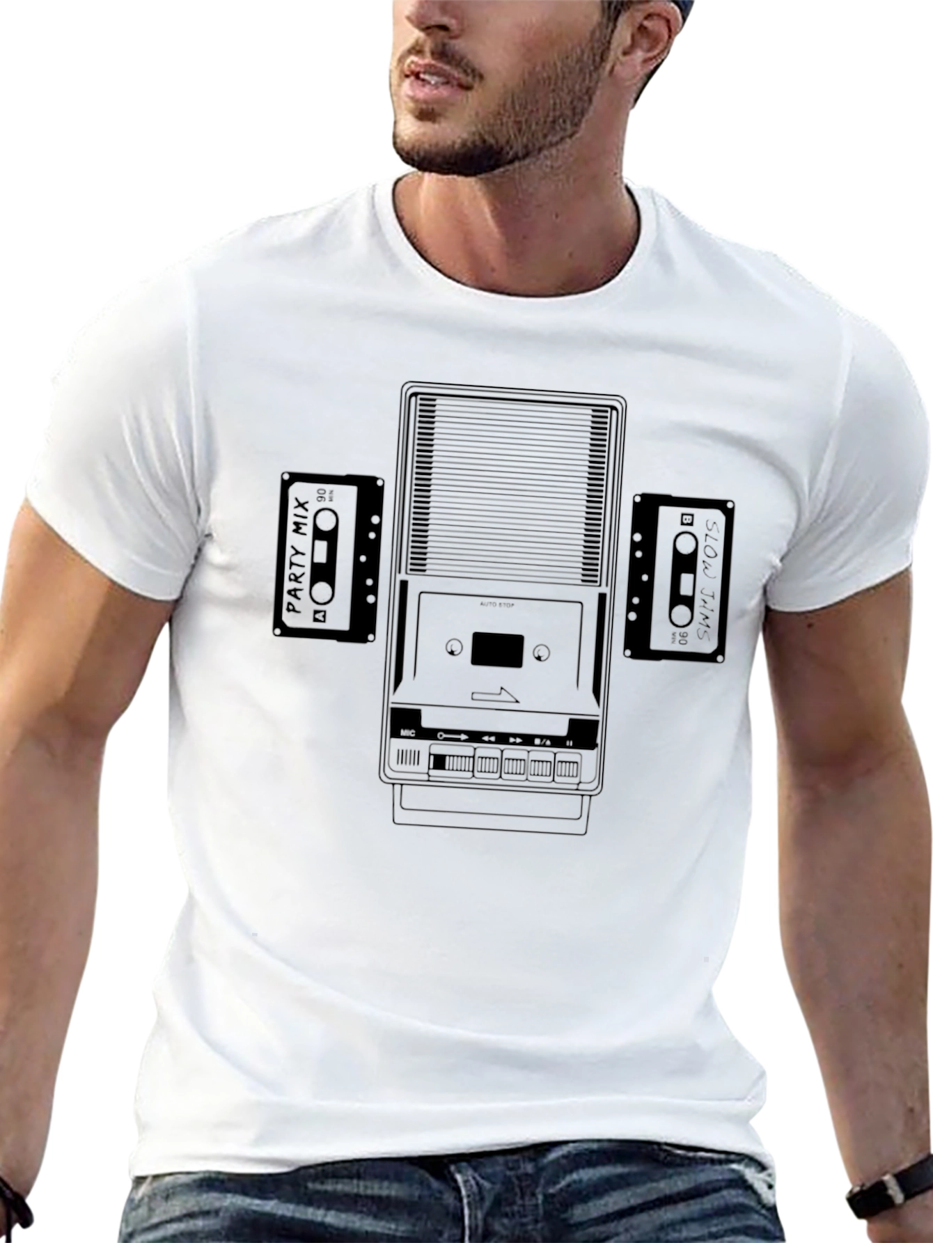 Retro Cassette Player Graphic Tee