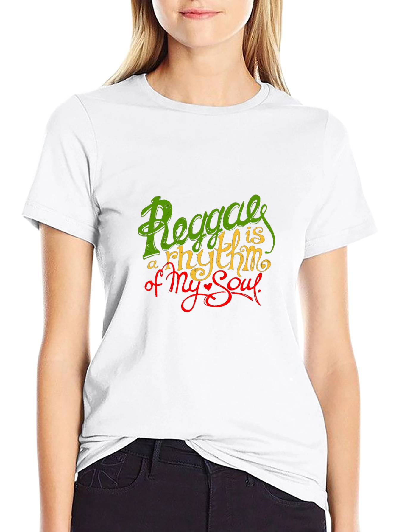 Reggae Rhythm Soul Graphic Black T-Shirt