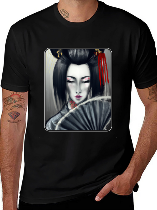 Geisha Graphic Black T-Shirt