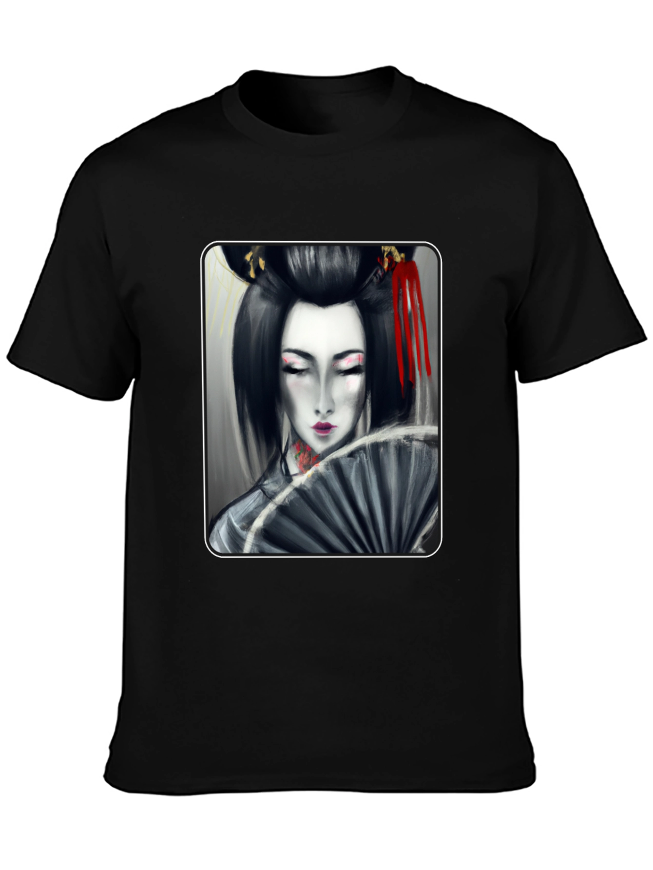 Geisha Graphic Black T-Shirt