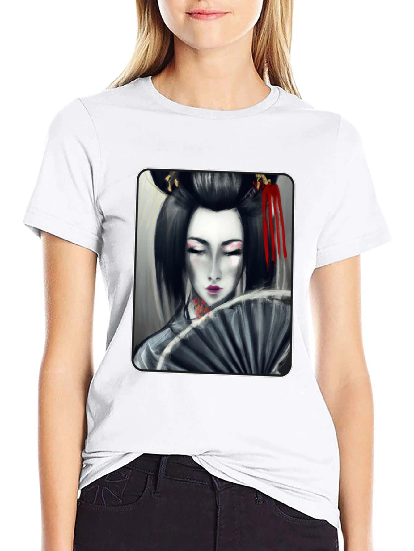 Geisha Graphic Black T-Shirt