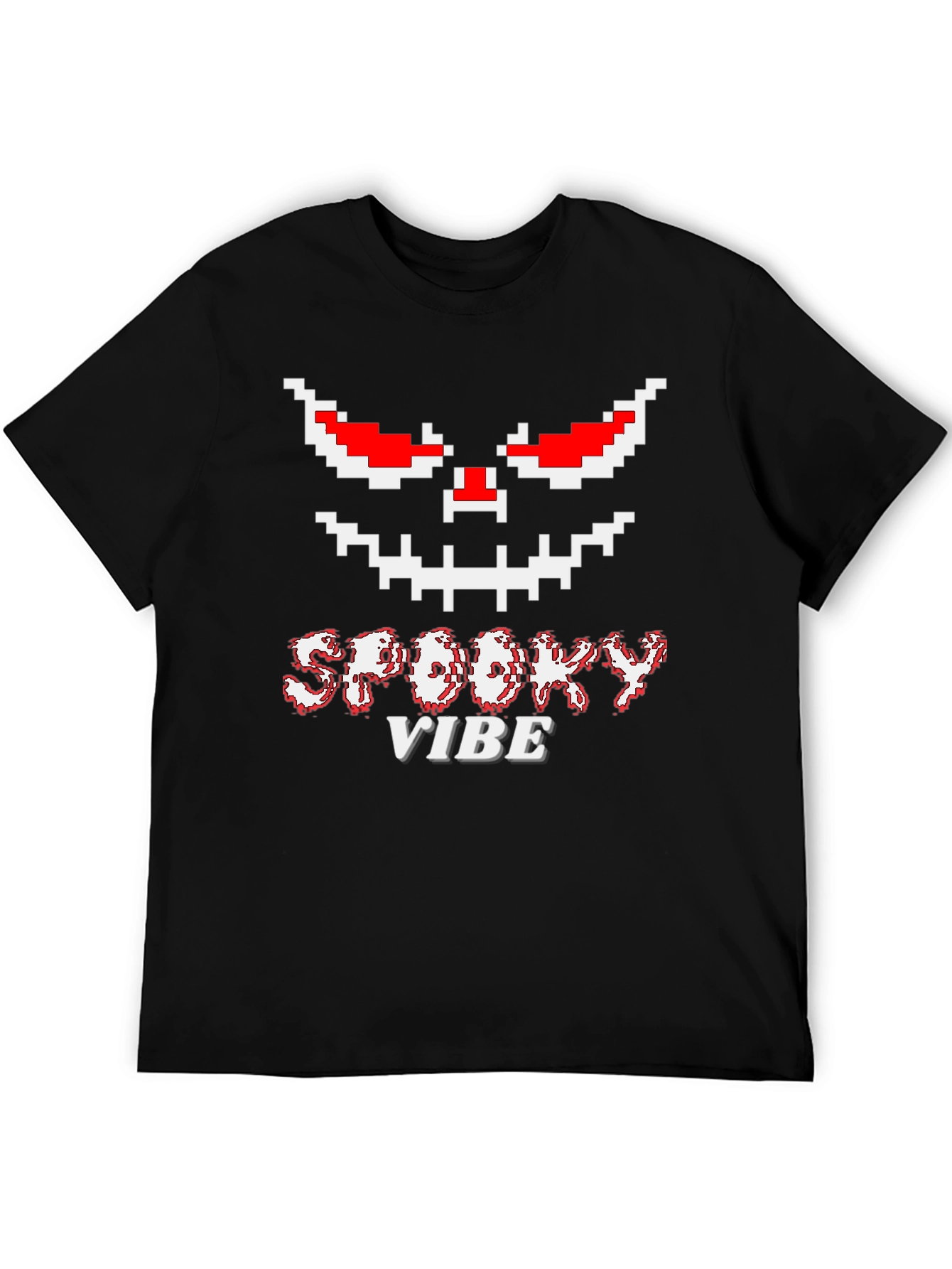 Spooky Vibe Halloween Pixelated T-Shirt