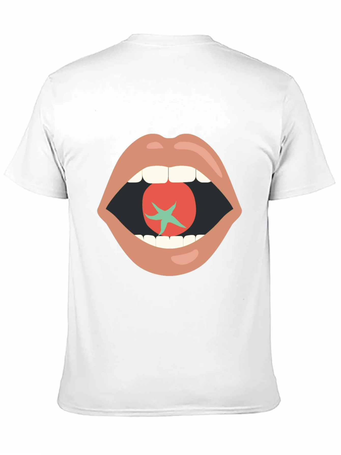 Tomato Mouth Graphic Tee - Funky Black T-Shirt