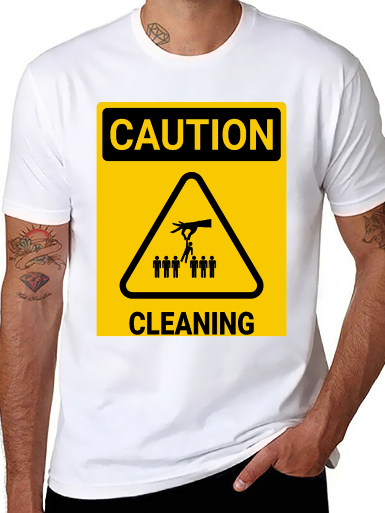 Caution Cleaning T-Shirt