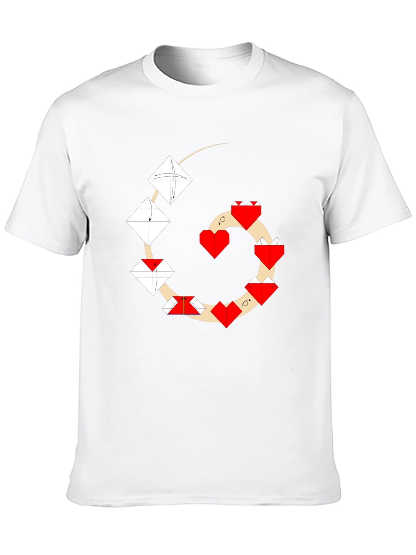 Origami Heart T-Shirt - Unique Geometric Design