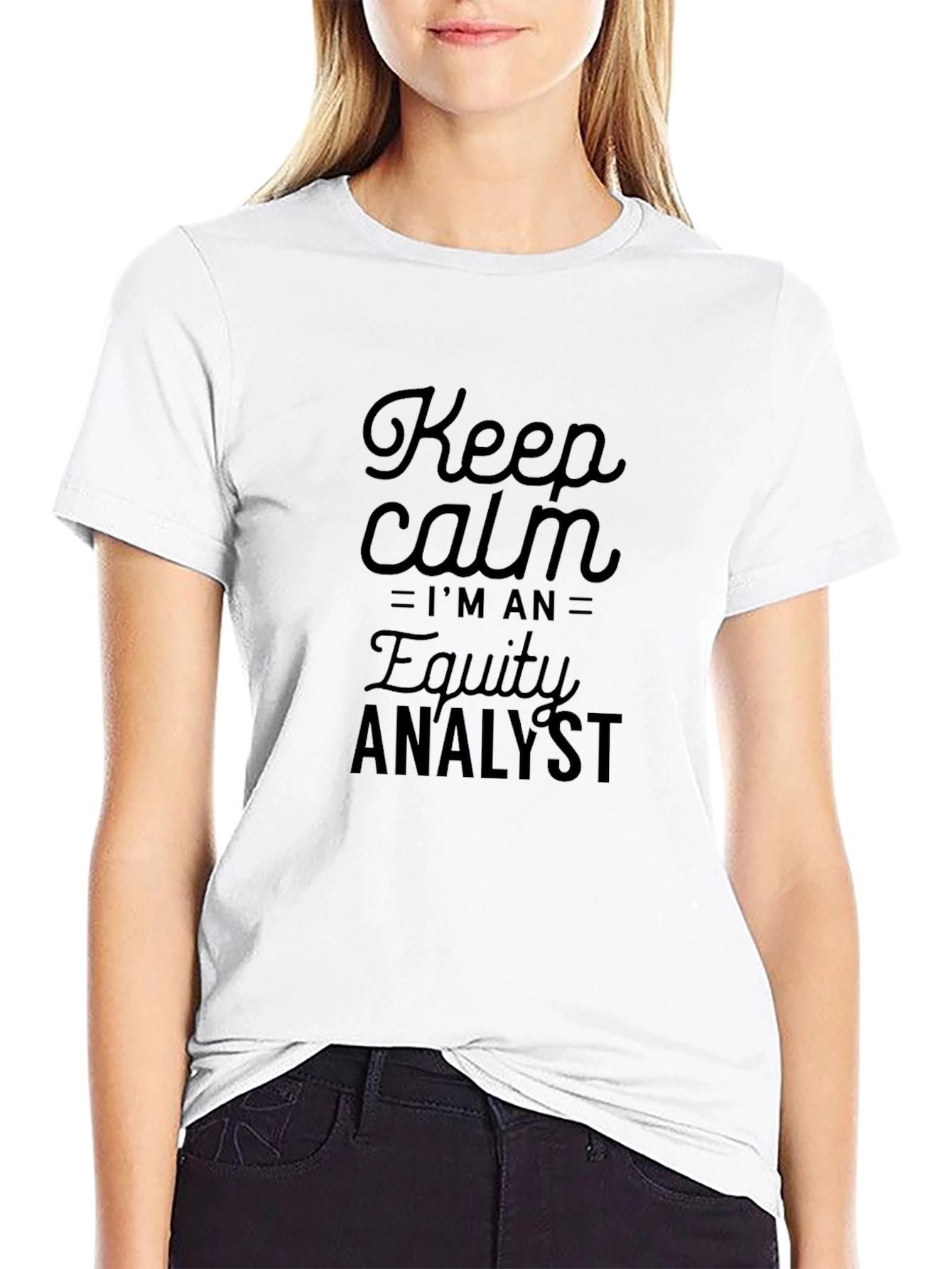 Keep Calm Equity Analyst T-Shirt - Black Graphic Tee