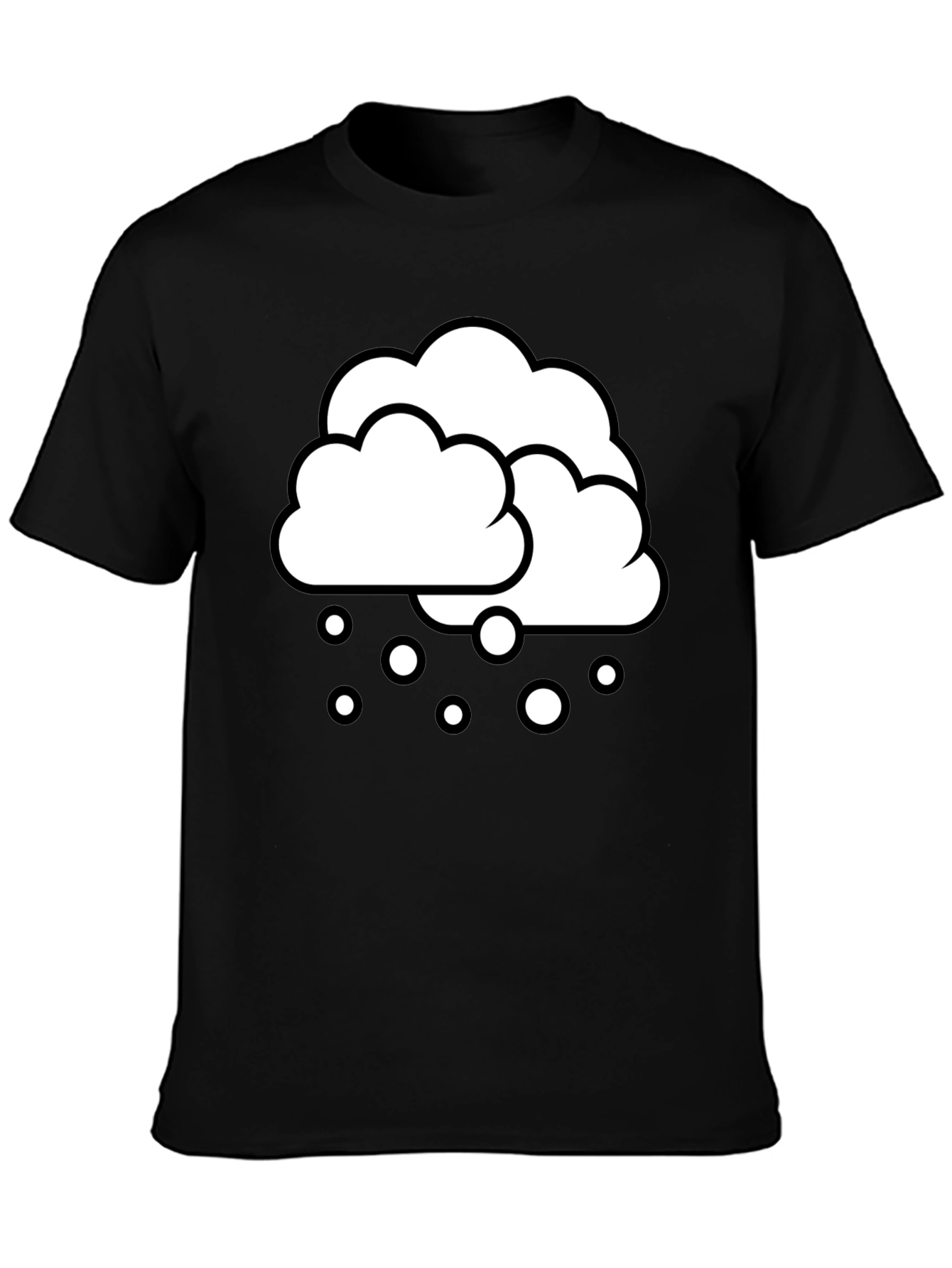 Snow Day Graphic Tee - Black Cotton T-Shirt
