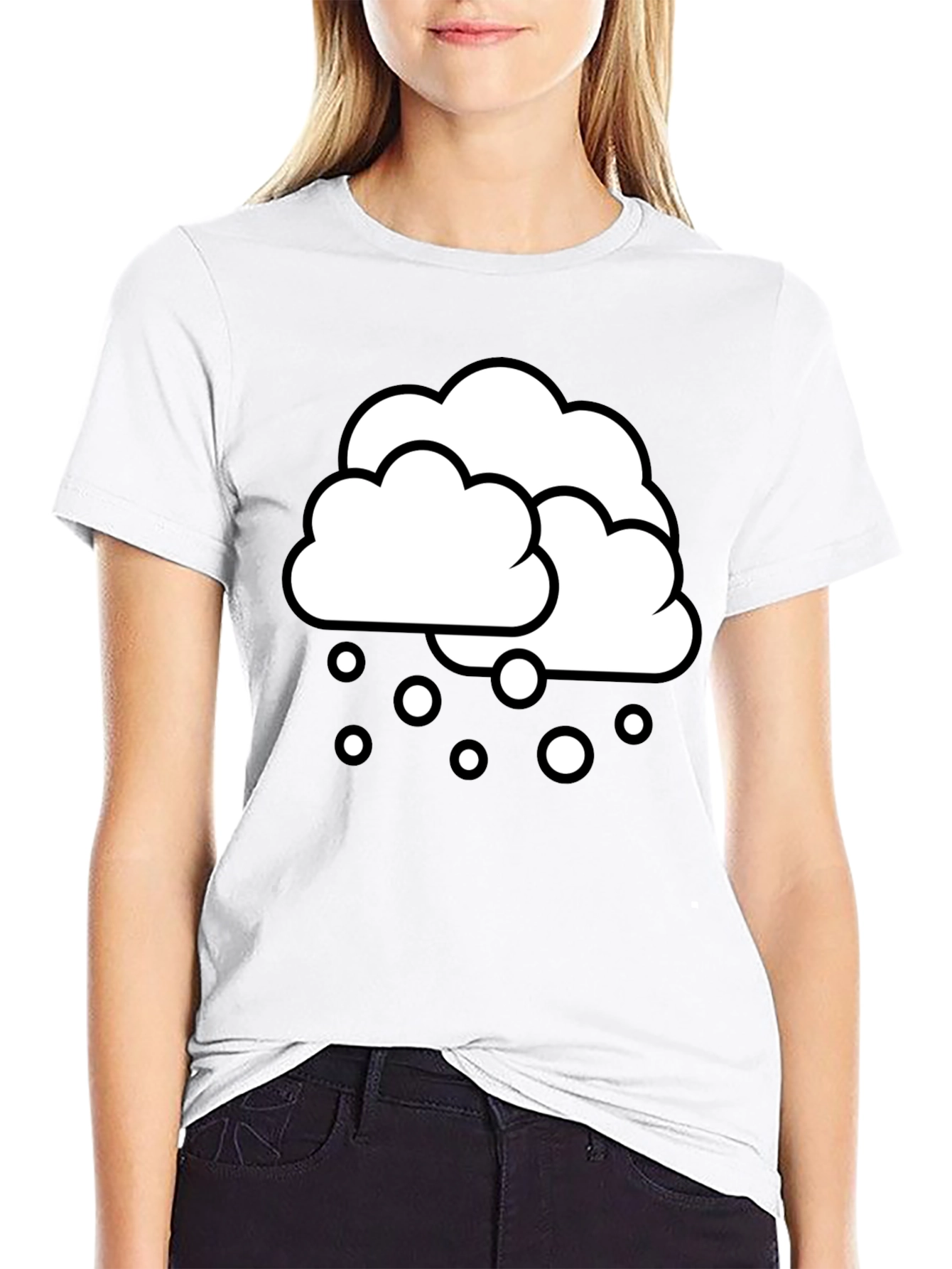 Snow Day Graphic Tee - Black Cotton T-Shirt