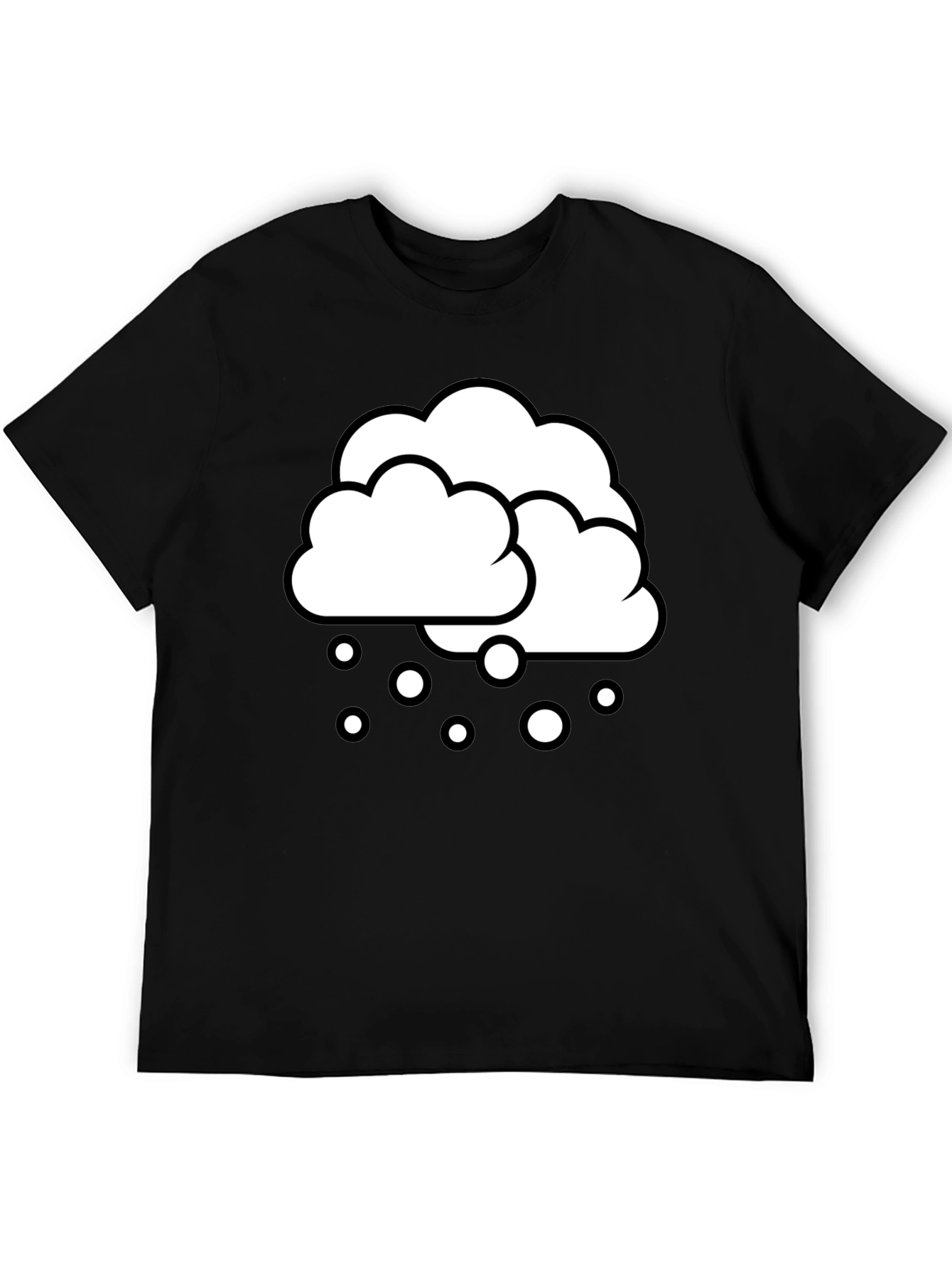 Snow Day Graphic Tee - Black Cotton T-Shirt