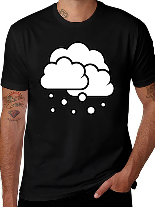 Snow Day Graphic Tee - Black Cotton T-Shirt