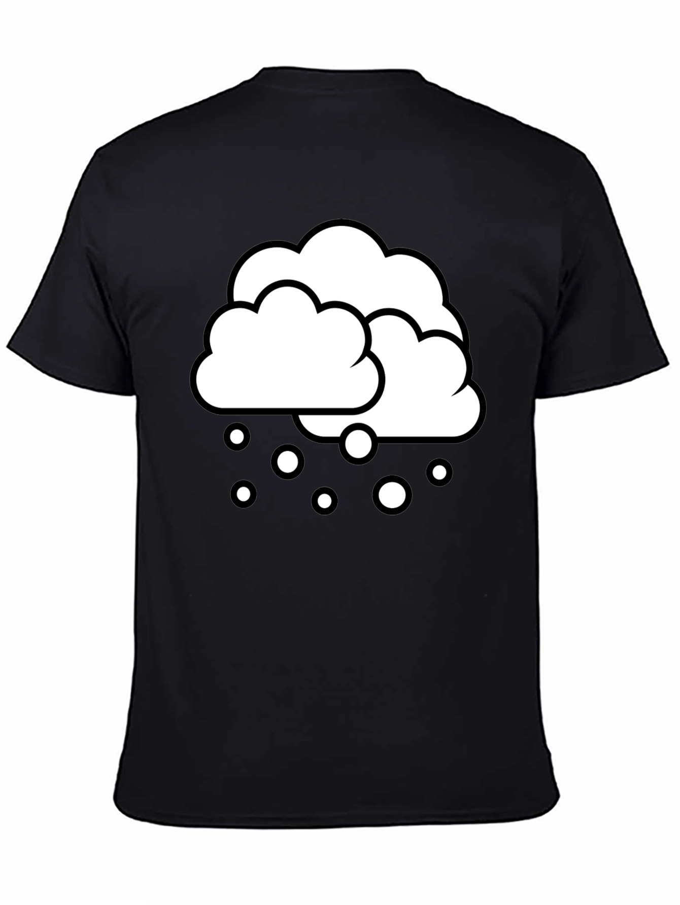 Snow Day Graphic Tee - Black Cotton T-Shirt