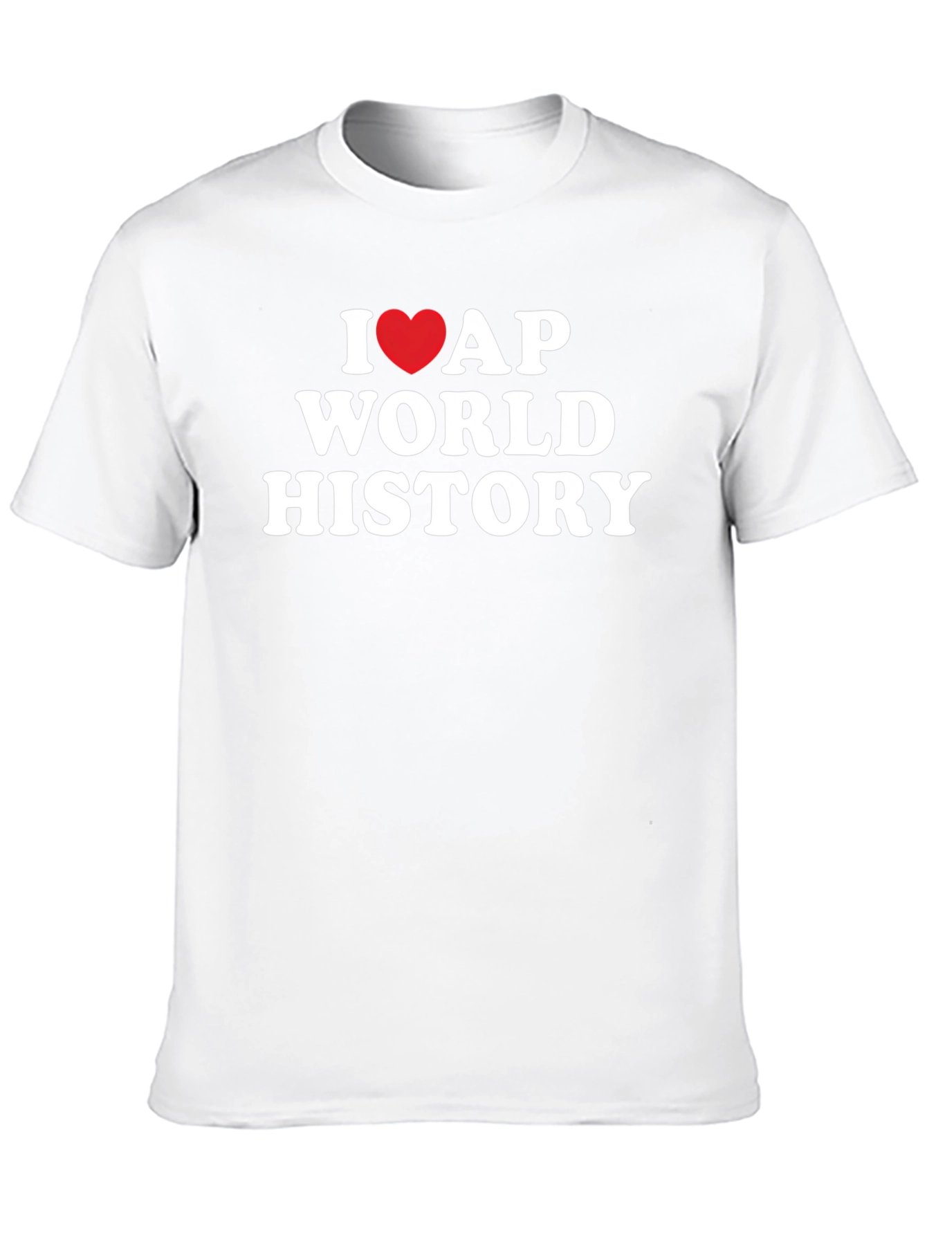 I Love AP World History Black T-Shirt