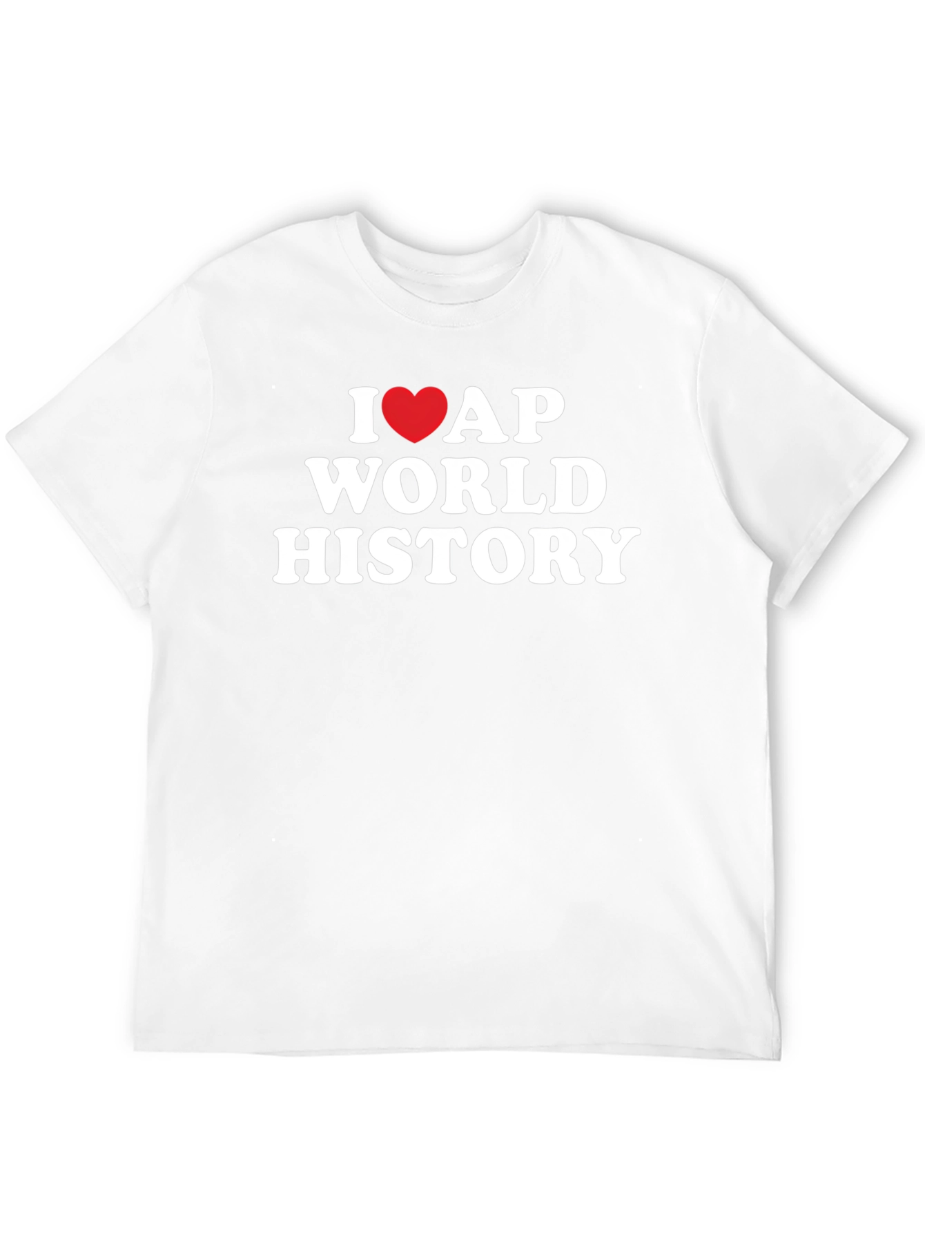 I Love AP World History Black T-Shirt