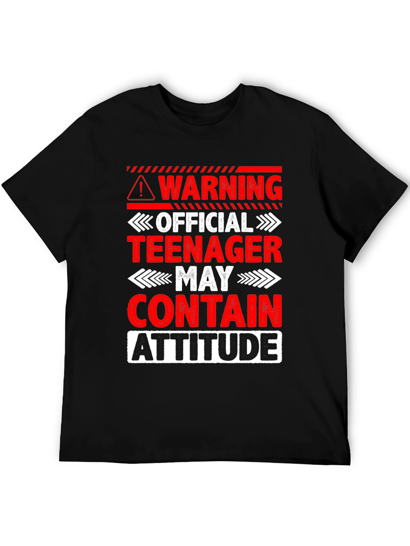 Official Teenager T-Shirt: Warning May Contain Attitude