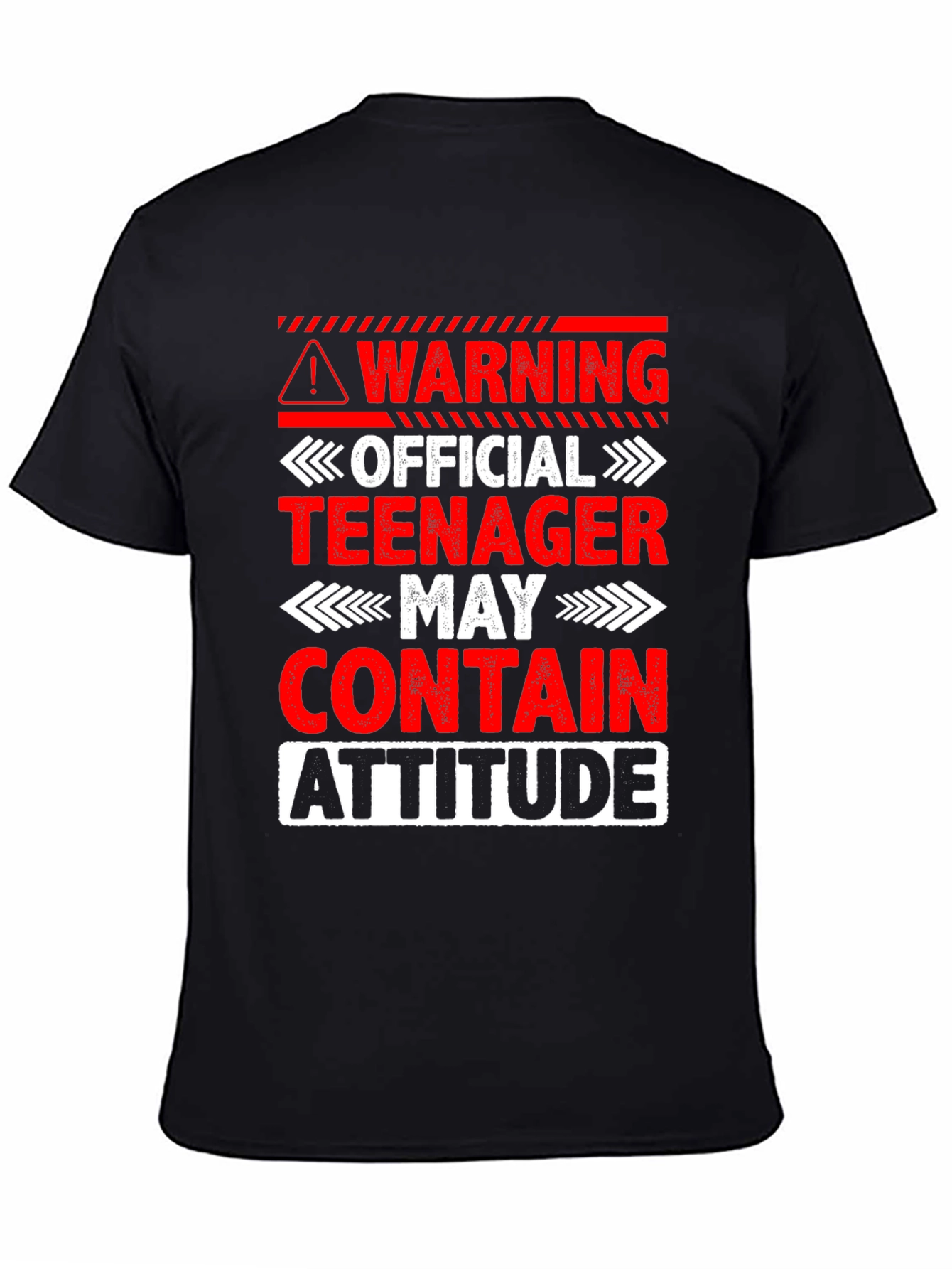 Official Teenager T-Shirt: Warning May Contain Attitude