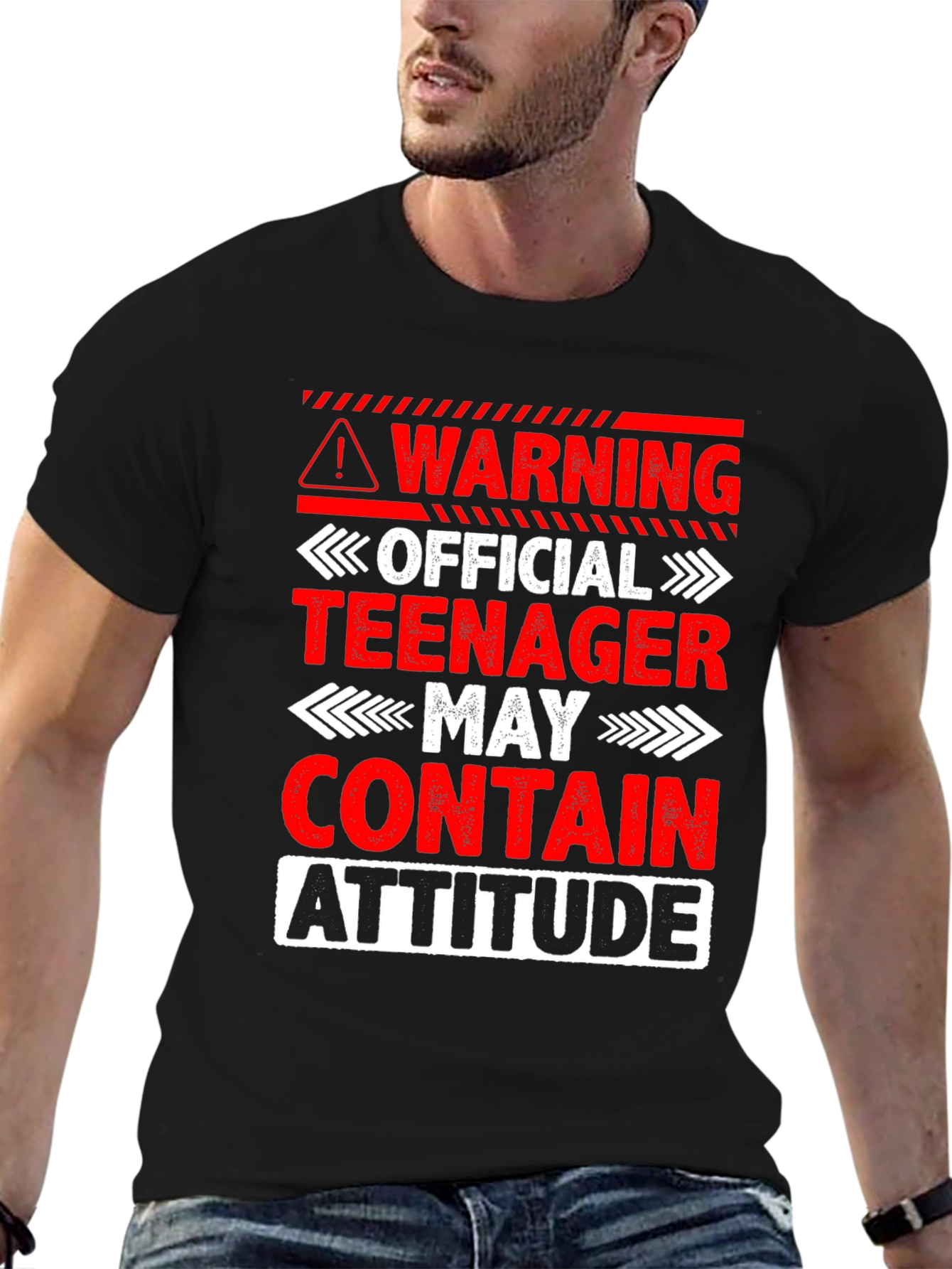 Official Teenager T-Shirt: Warning May Contain Attitude