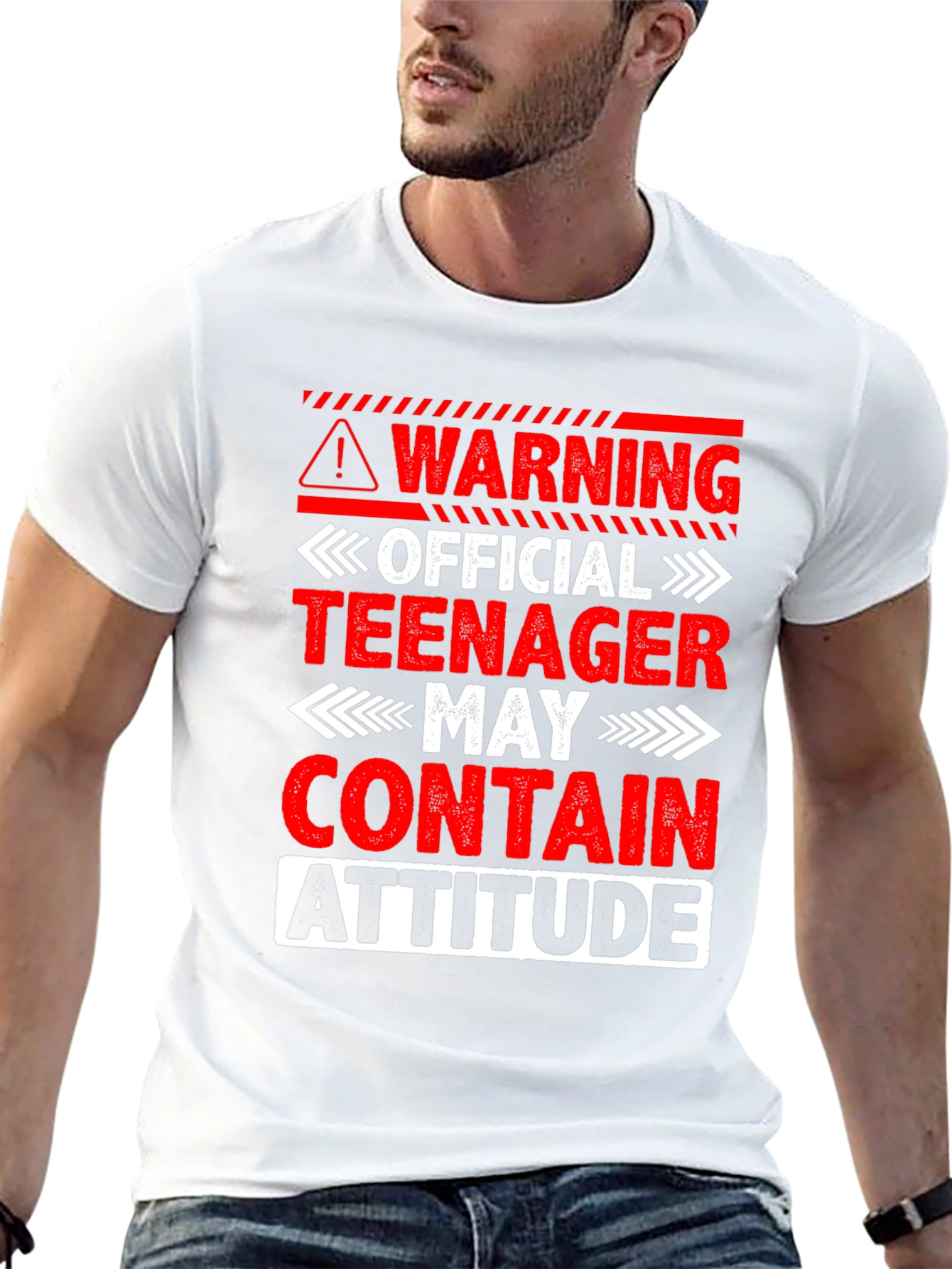 Official Teenager T-Shirt: Warning May Contain Attitude
