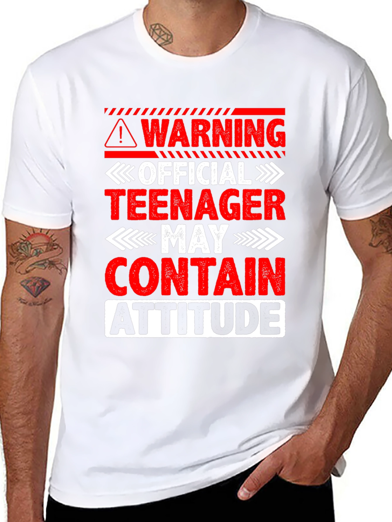 Official Teenager T-Shirt: Warning May Contain Attitude