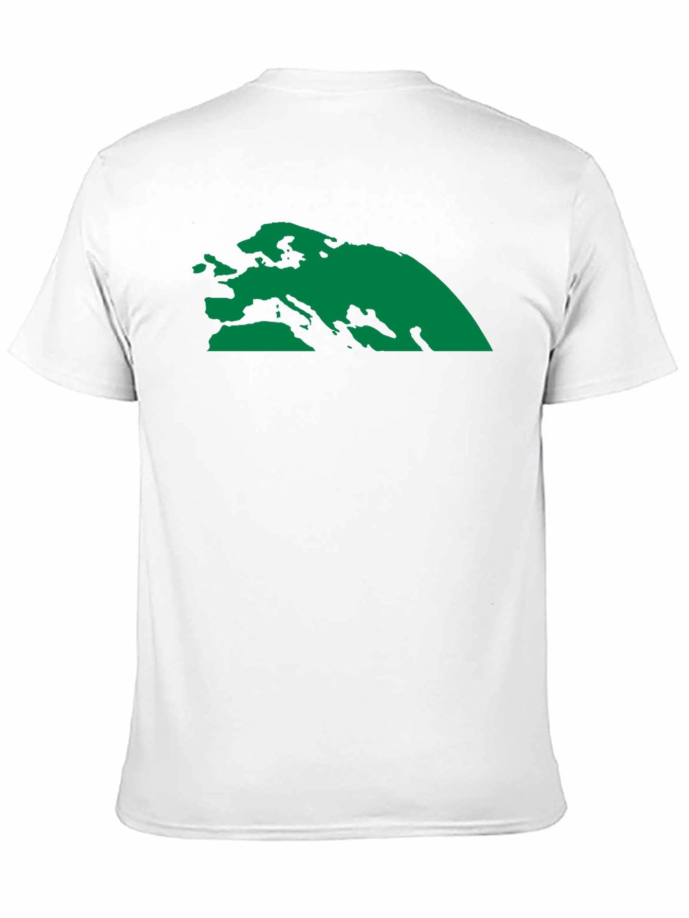 Black T-Shirt with Green Continent Graphic