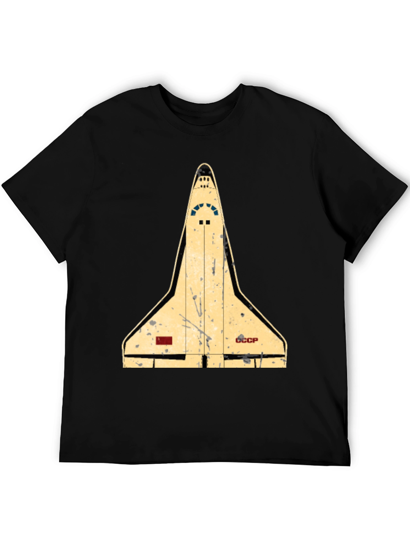 Retro Space Shuttle T-Shirt - Black