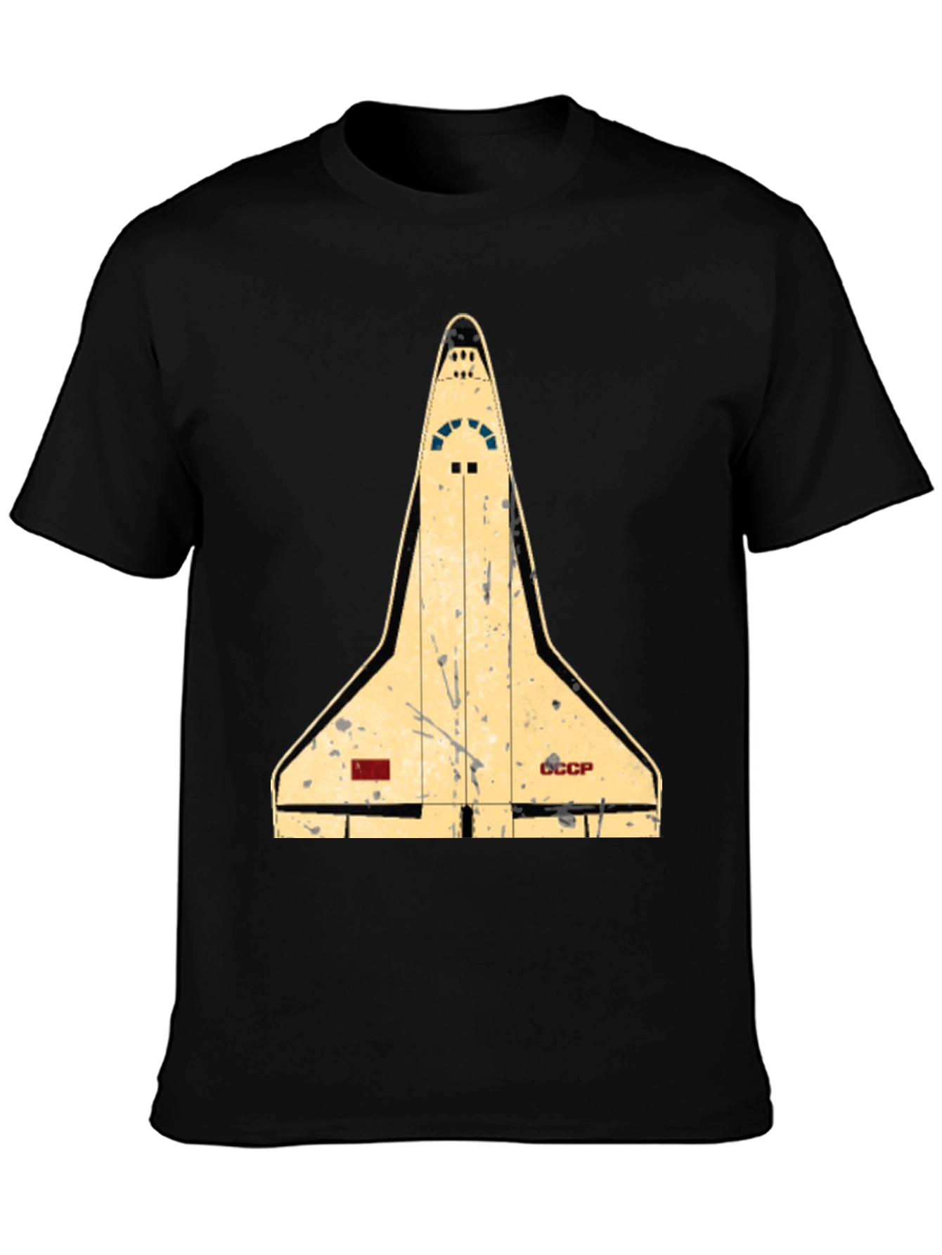 Retro Space Shuttle T-Shirt - Black