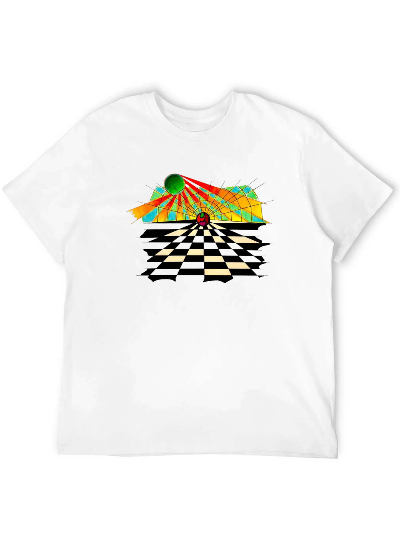 Abstract Geometric T-Shirt - Retro Style Tee