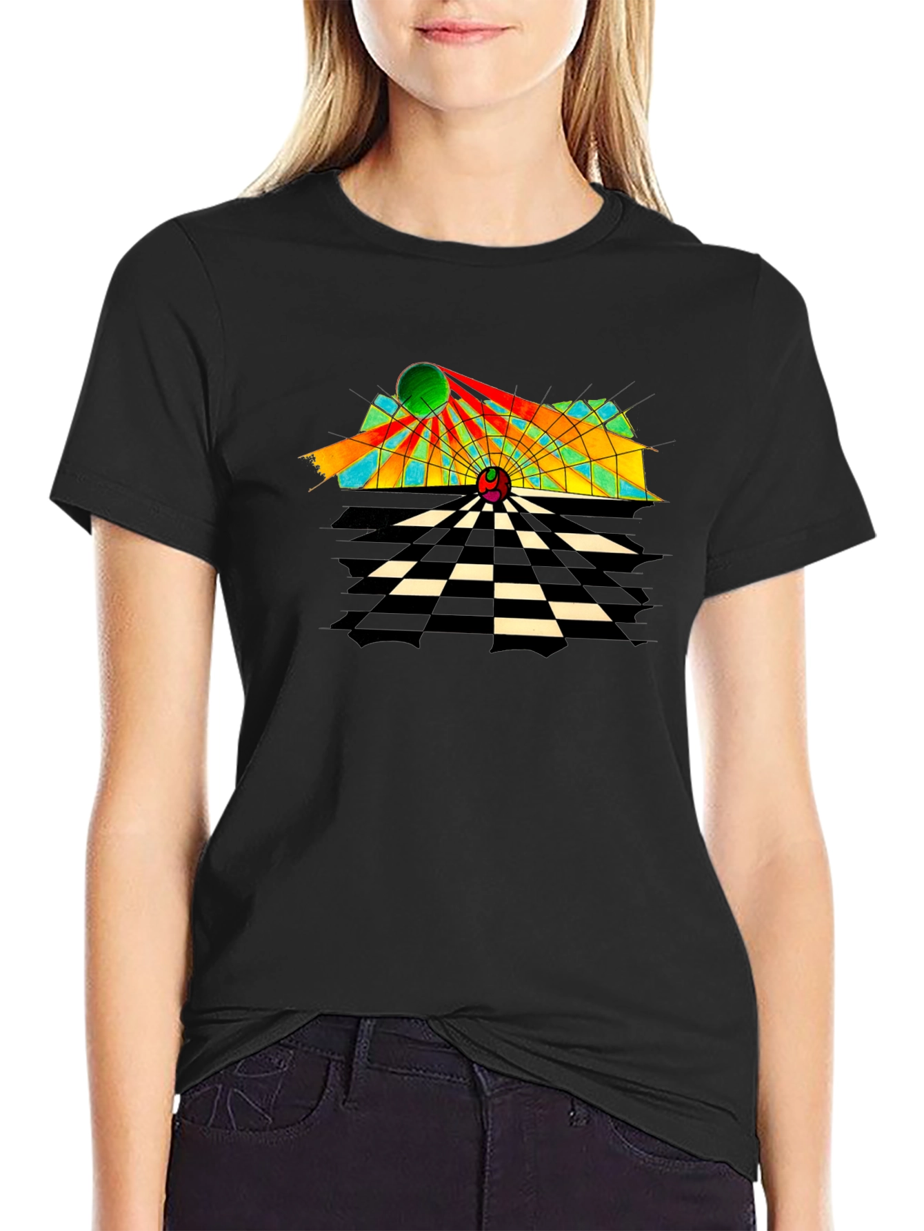 Abstract Geometric T-Shirt - Retro Style Tee