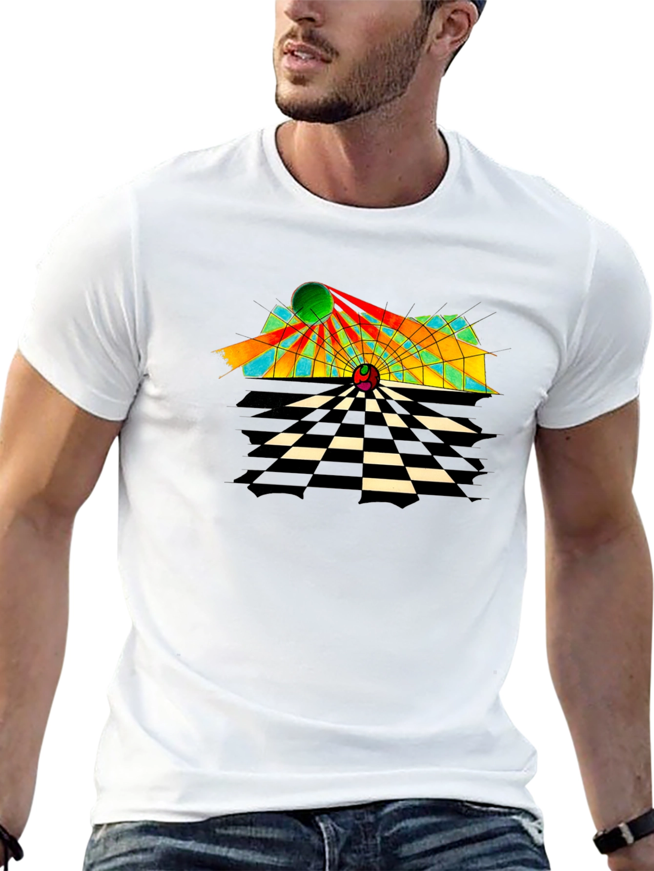 Abstract Geometric T-Shirt - Retro Style Tee