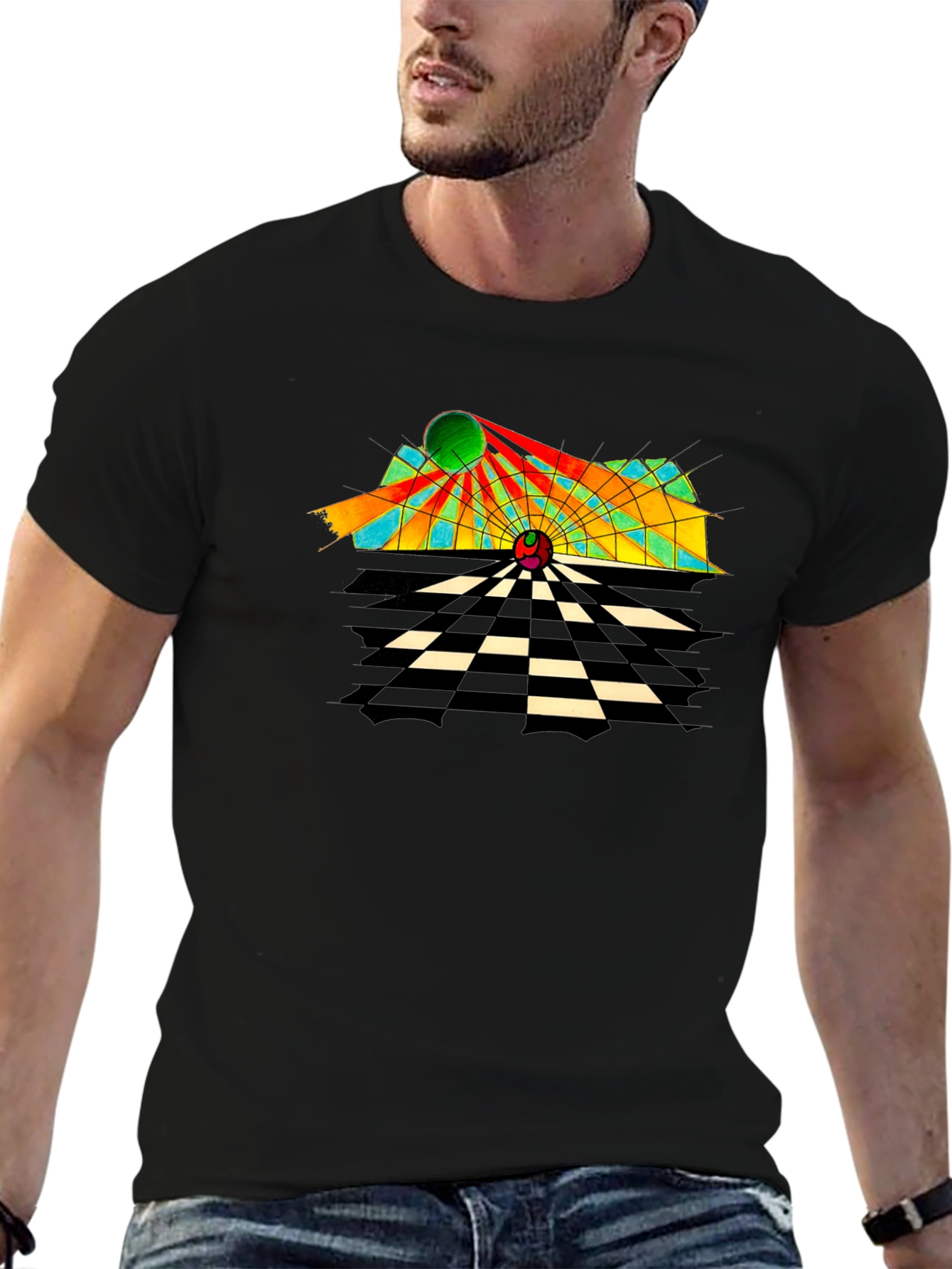 Abstract Geometric T-Shirt - Retro Style Tee