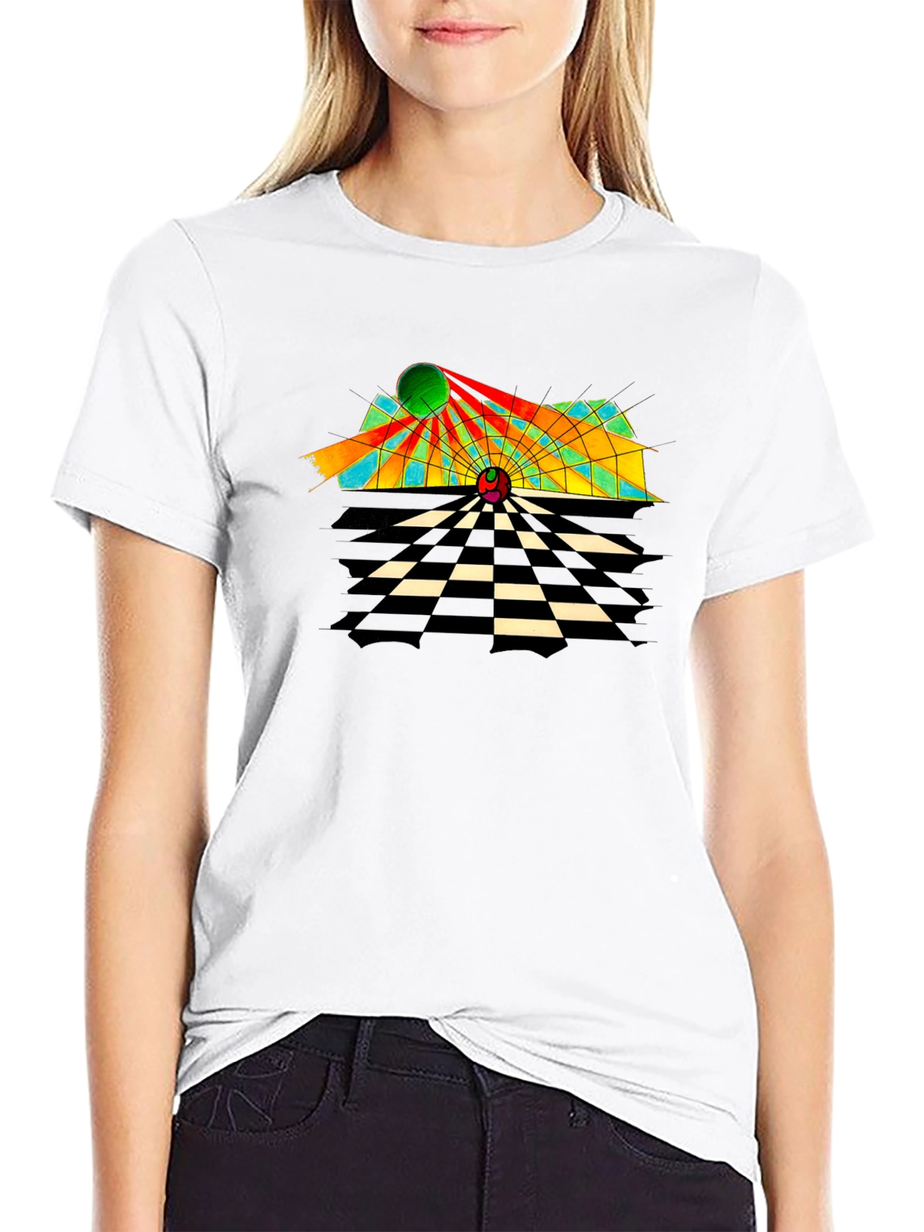 Abstract Geometric T-Shirt - Retro Style Tee