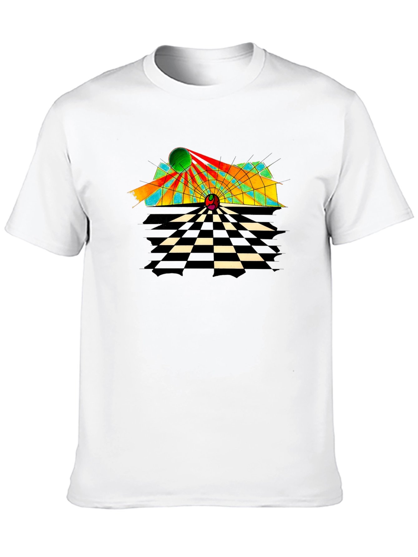 Abstract Geometric T-Shirt - Retro Style Tee