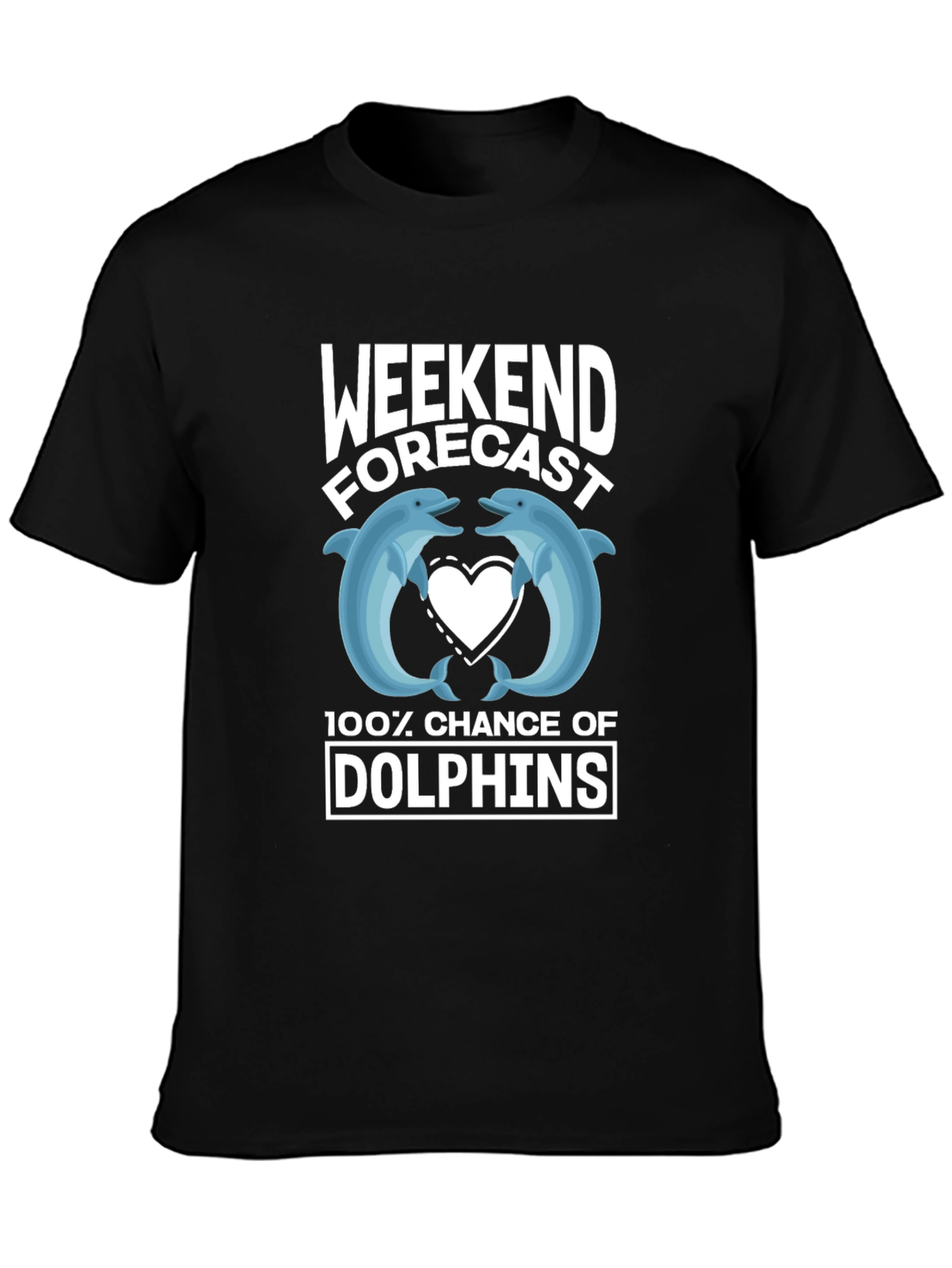 Weekend Forecast Dolphins Graphic T-Shirt
