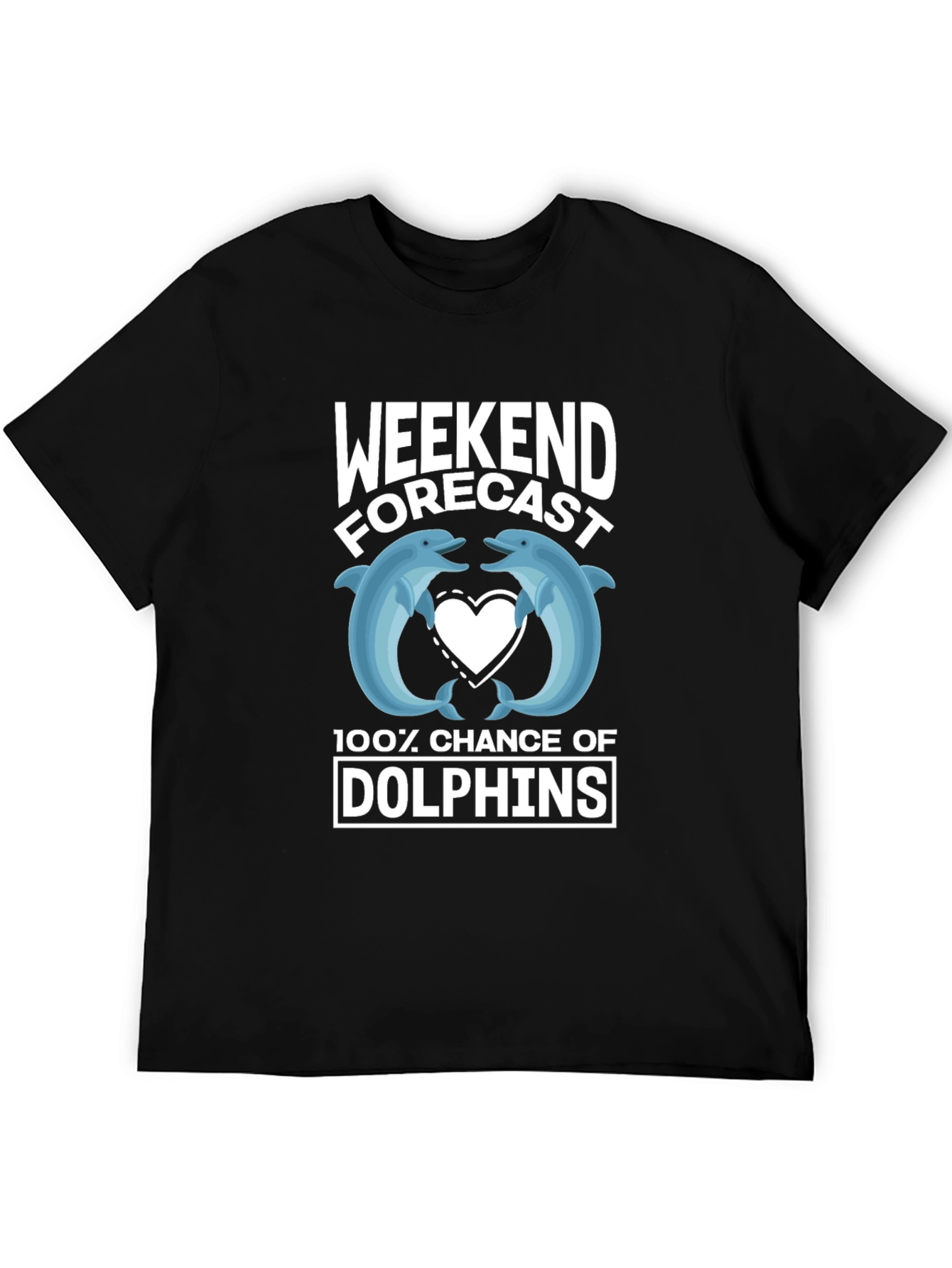 Weekend Forecast Dolphins Graphic T-Shirt