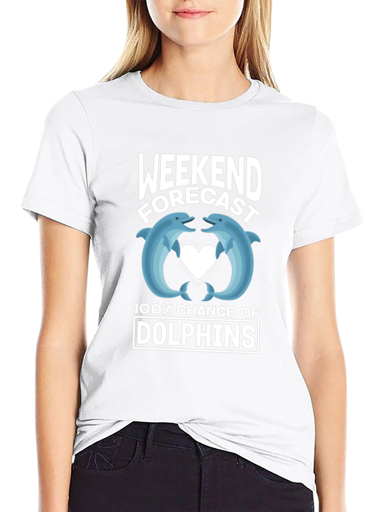 Weekend Forecast Dolphins Graphic T-Shirt