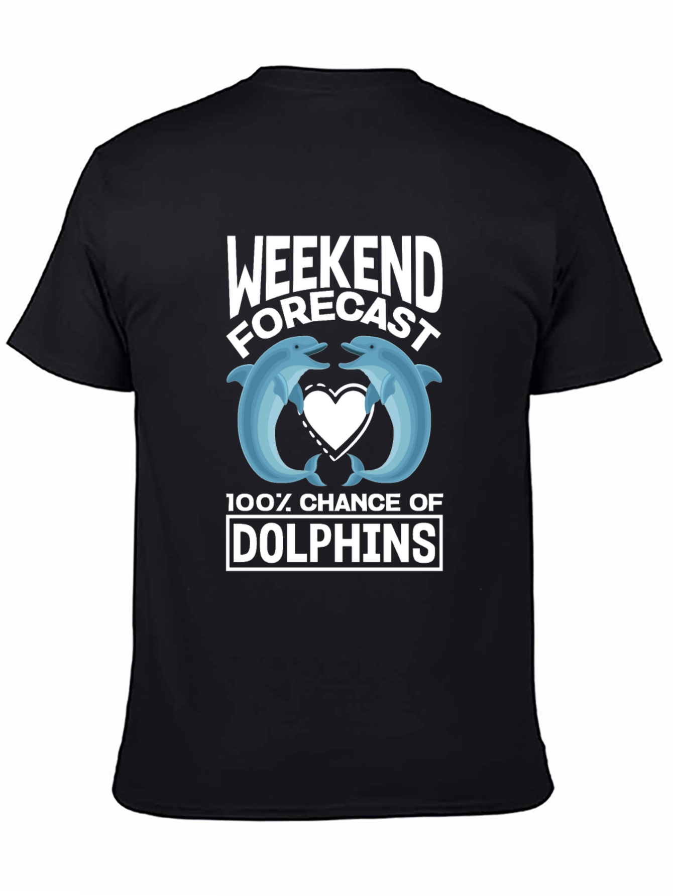 Weekend Forecast Dolphins Graphic T-Shirt