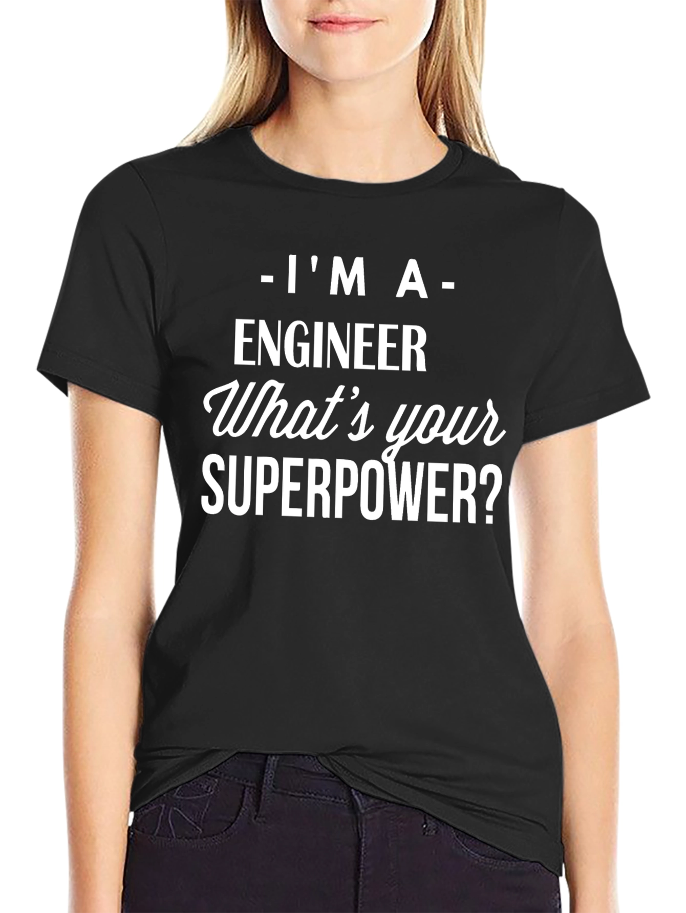 Engineer Superpower Black T-Shirt